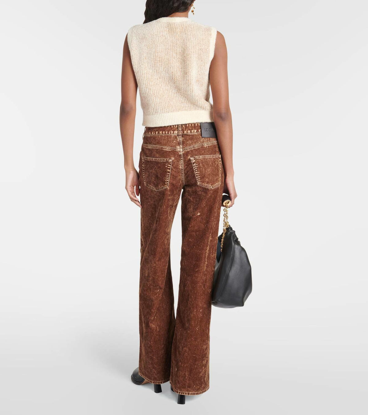 Loewe Mid-rise wide-leg jeans, Size 38