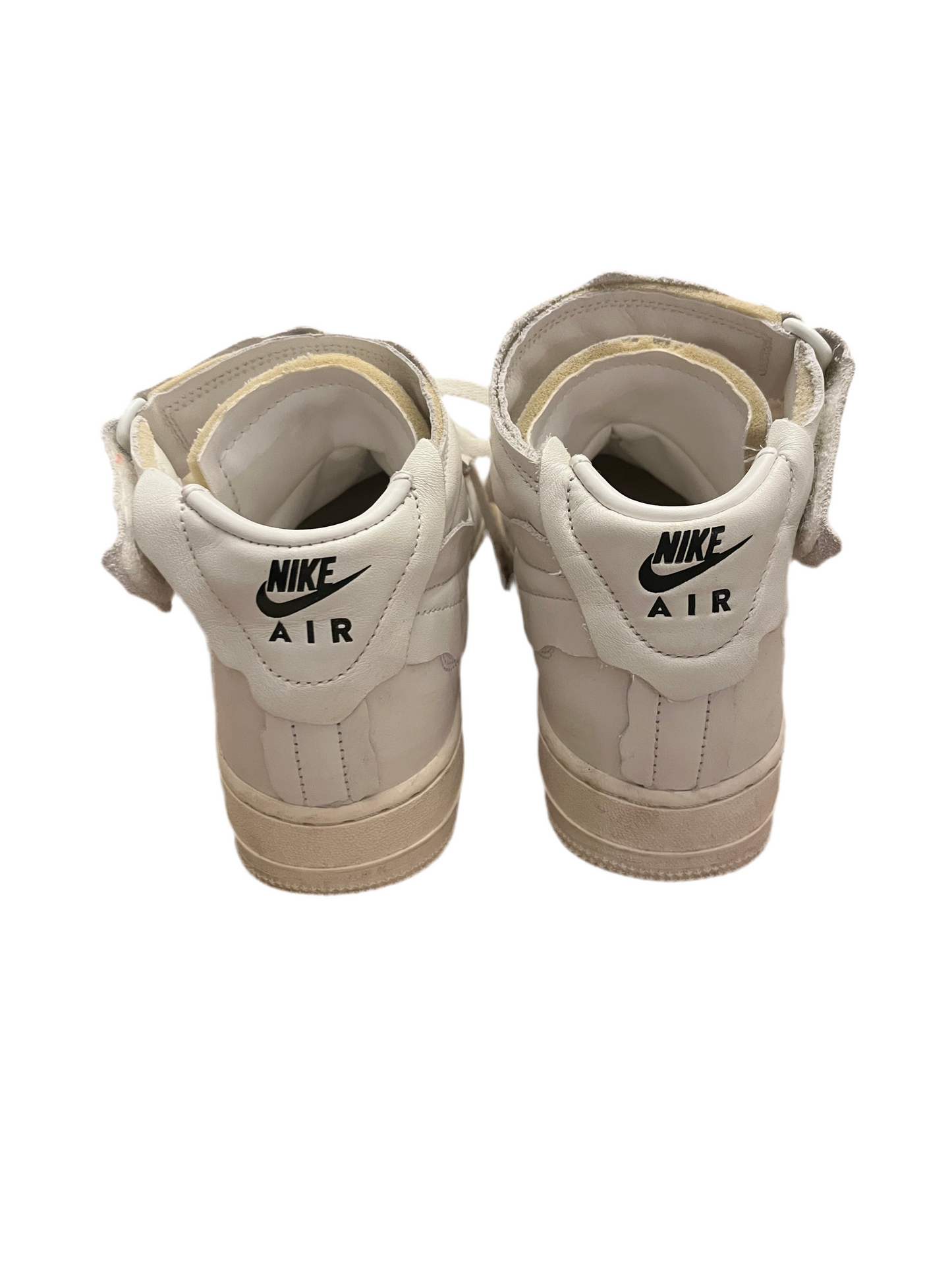 COMME DES GARCONS X NIKE AIR FORCE 1 MID 'TRIPLE WHITE' SNEAKERS SIZE 7.5 (FITS 8.5)