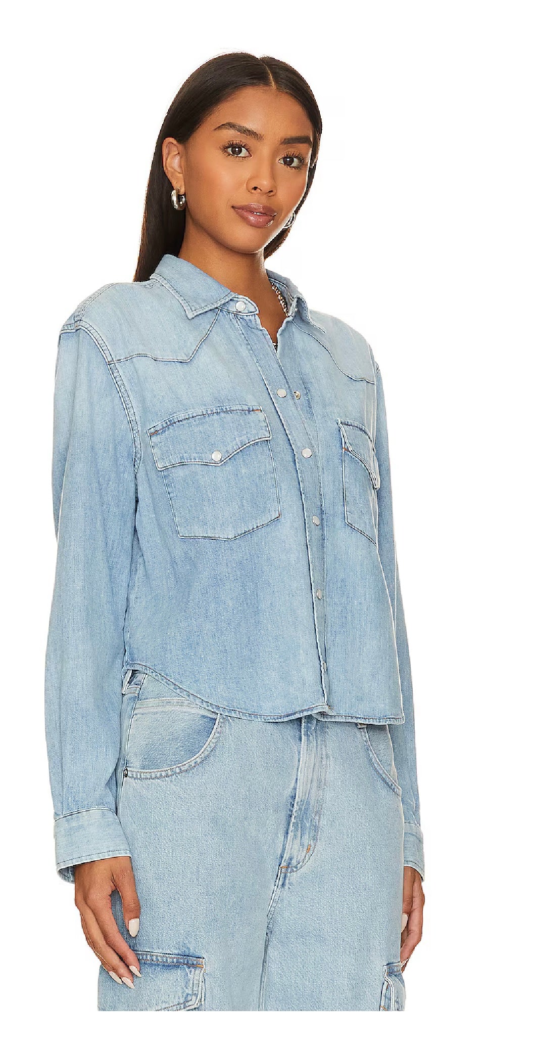 Citizens of Humanity Cropped Western Shirt, XSMALL