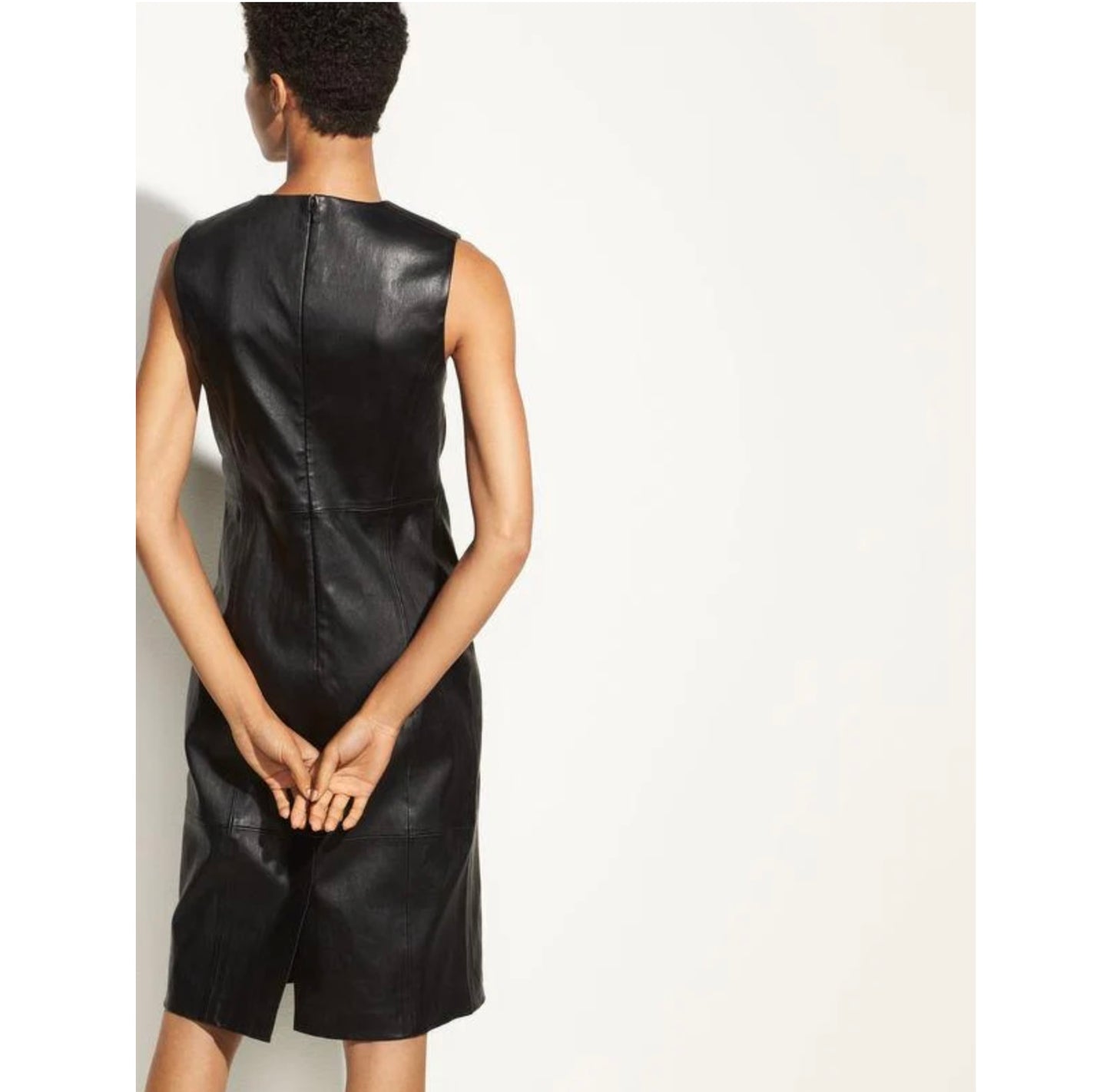 VINCE- Leather Dress Black, Size 6