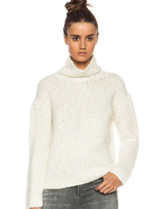 NILI LOTAN Oversized Baby Alpaca-Blend Turtleneck, XSMALL