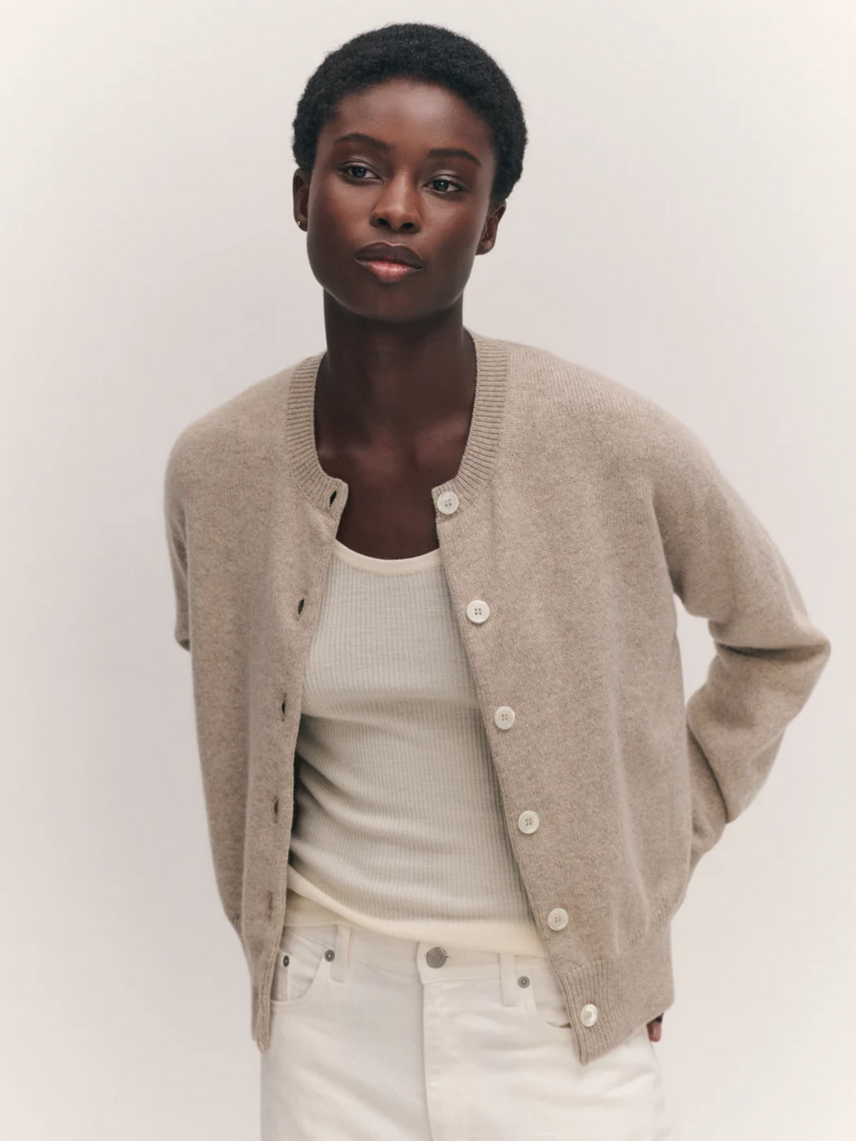 &Daughter Ada Crewneck Cardigan, Medium