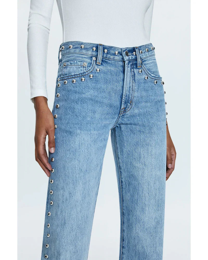 PISTOLA Lexi Mid Rise Bowed Straight, Size 25