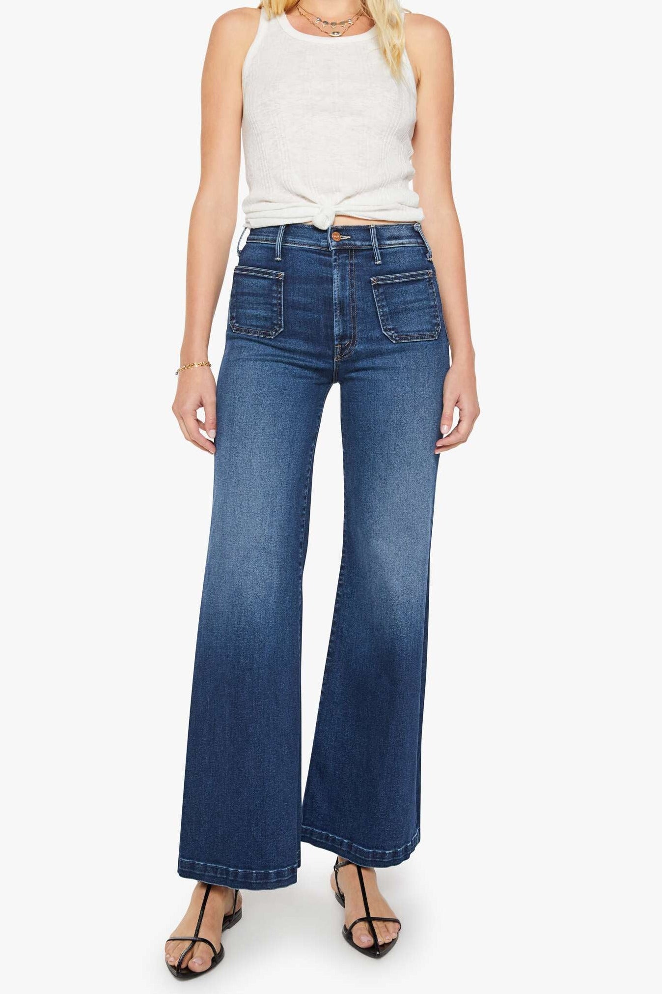 MOTHER NWT The Patch Pocket Rambler Zip Sneak Jeans , SIZES 29, 31,32, 33
