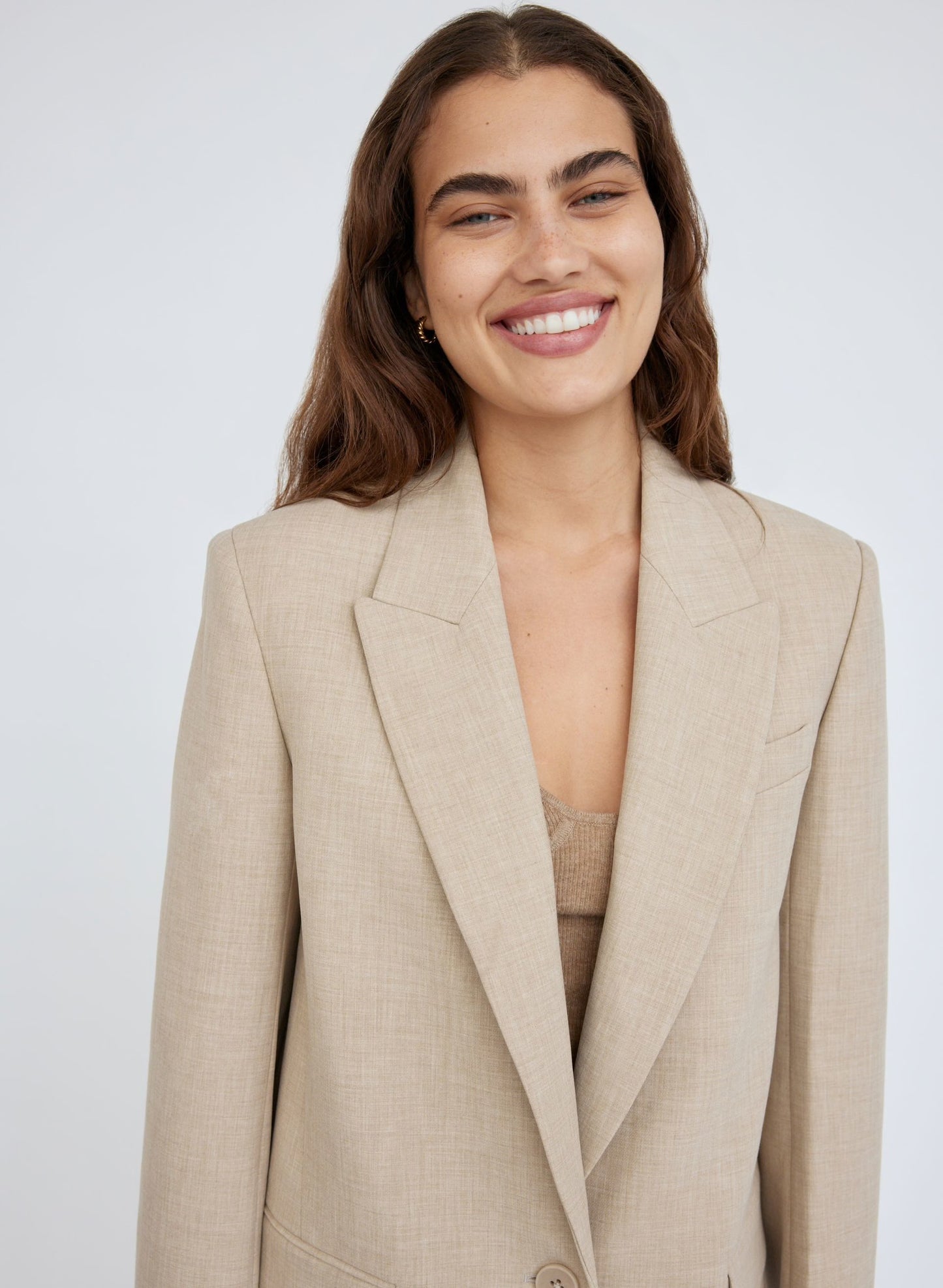 Aritzia Wilfred Flores Blazer in Heather Oat Size 2XS