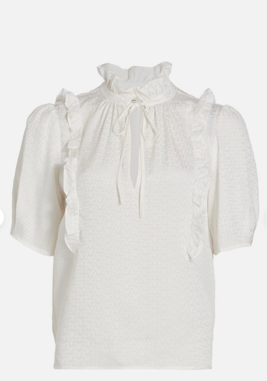 Zadig & Voltaire silk, ruffle blouse, small