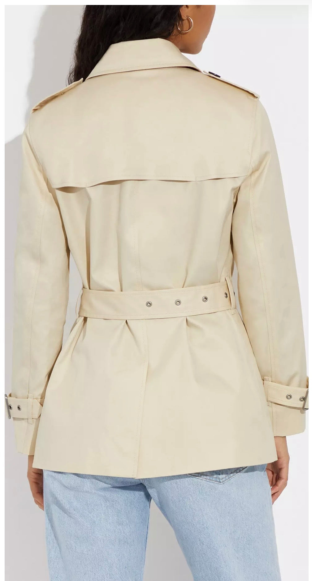 Coach Solid Short Trench Bone,  Large