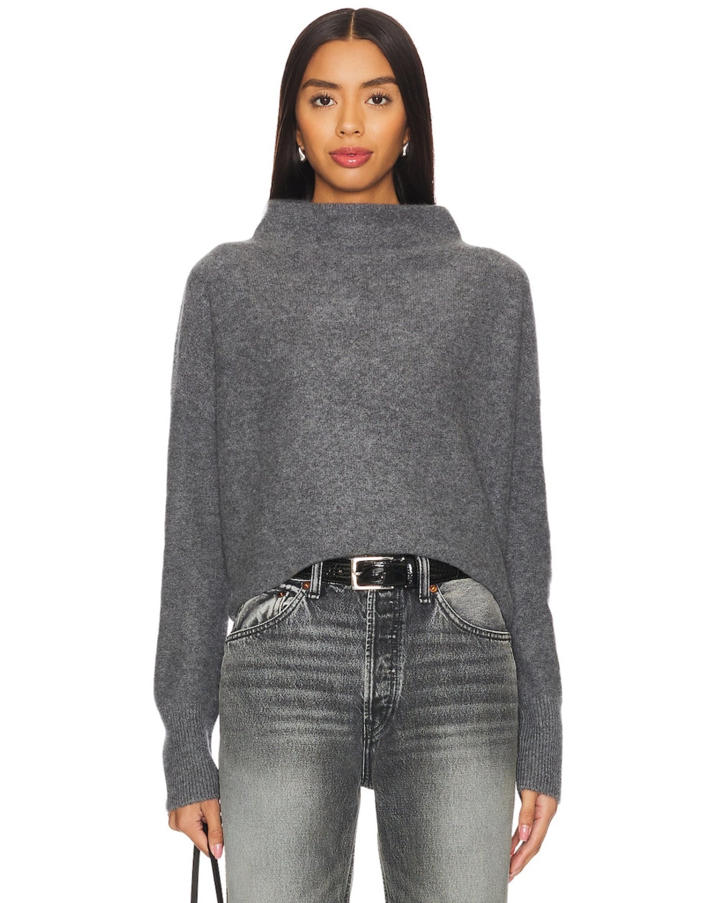 Vince Boiled Funnel Neck Pullover, Xsmall