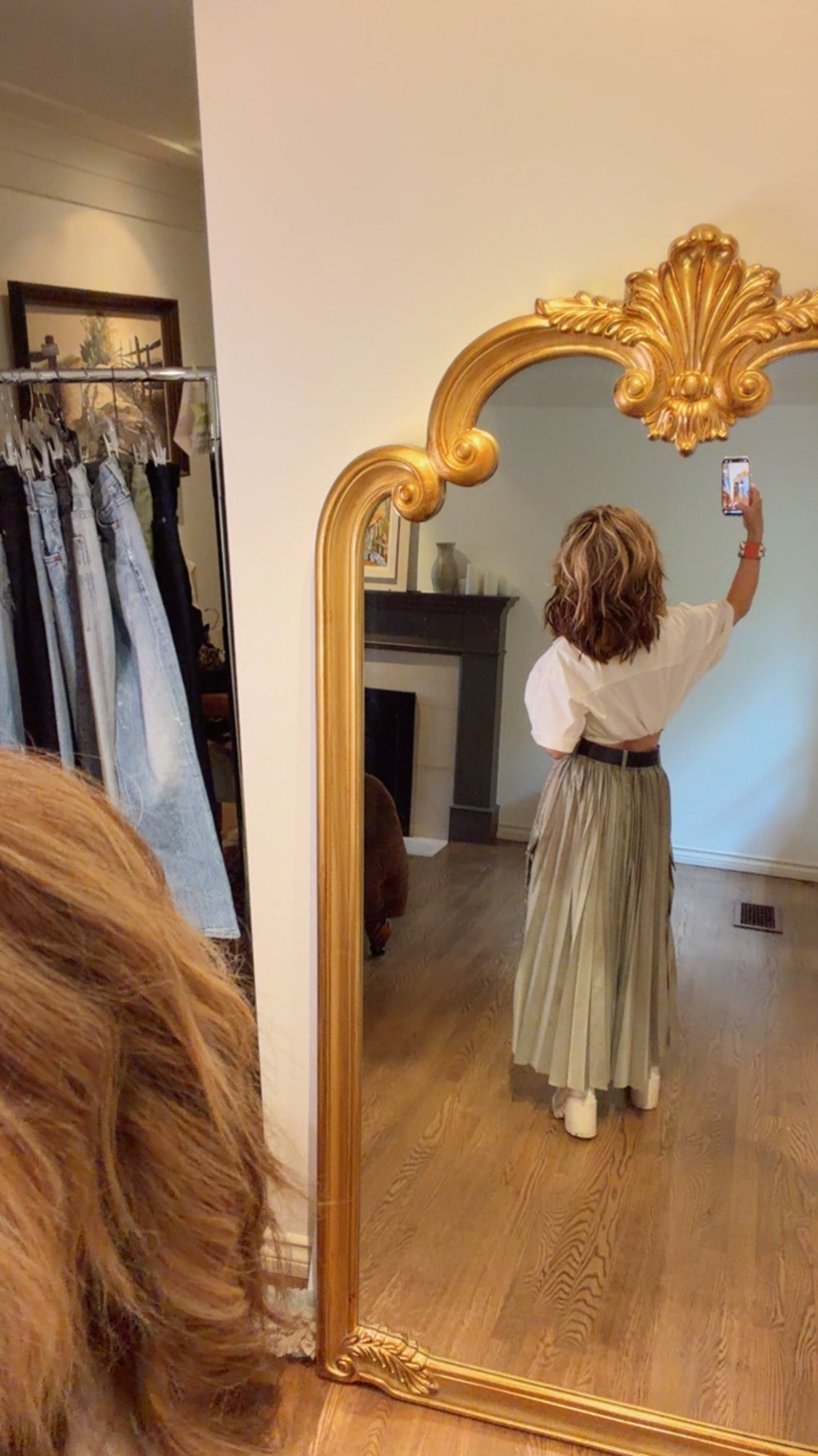 SACAI Pleated midi skirt, SIZE 1