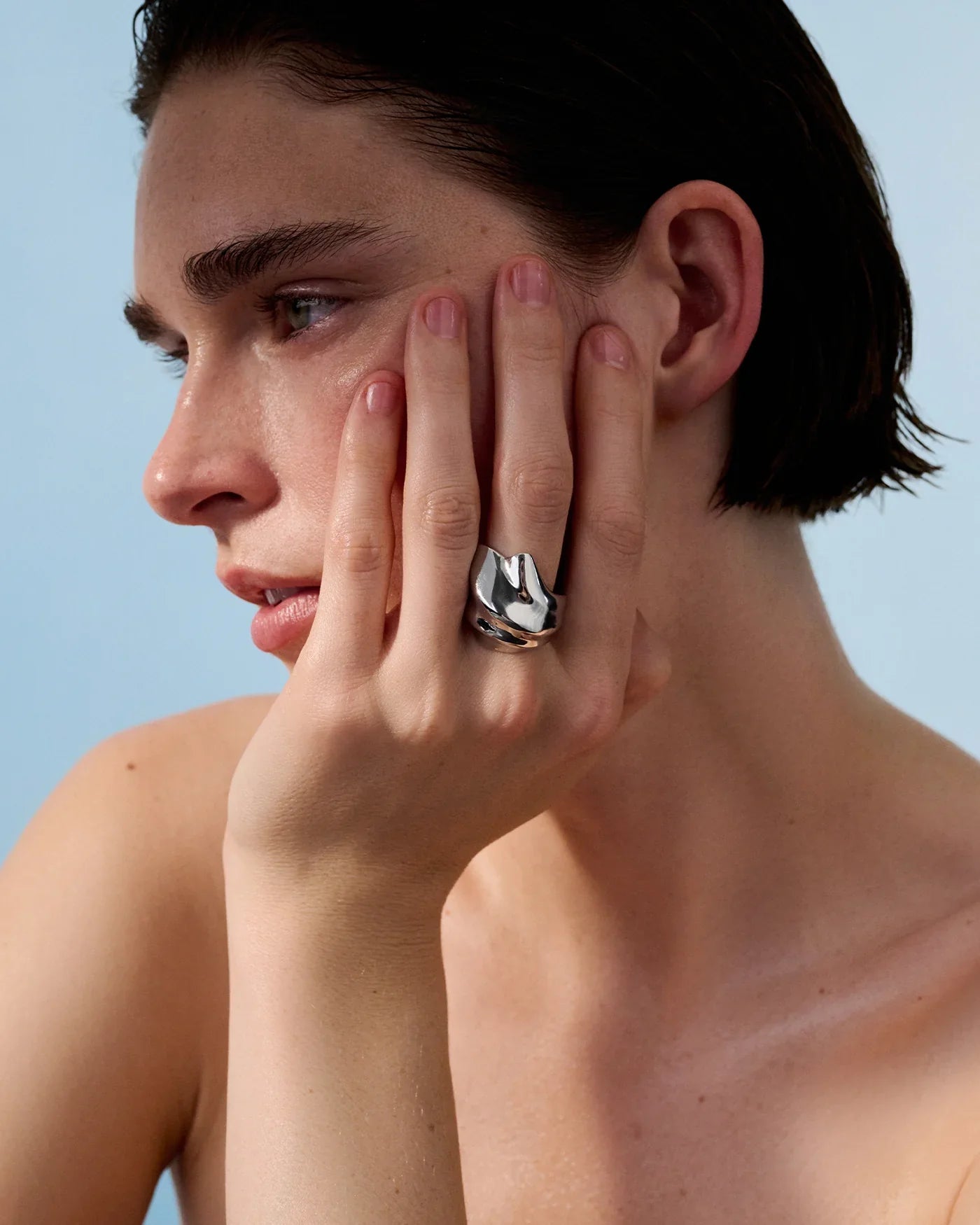 JENNY BIRD SILVER LYDIA RING, SIZE 6