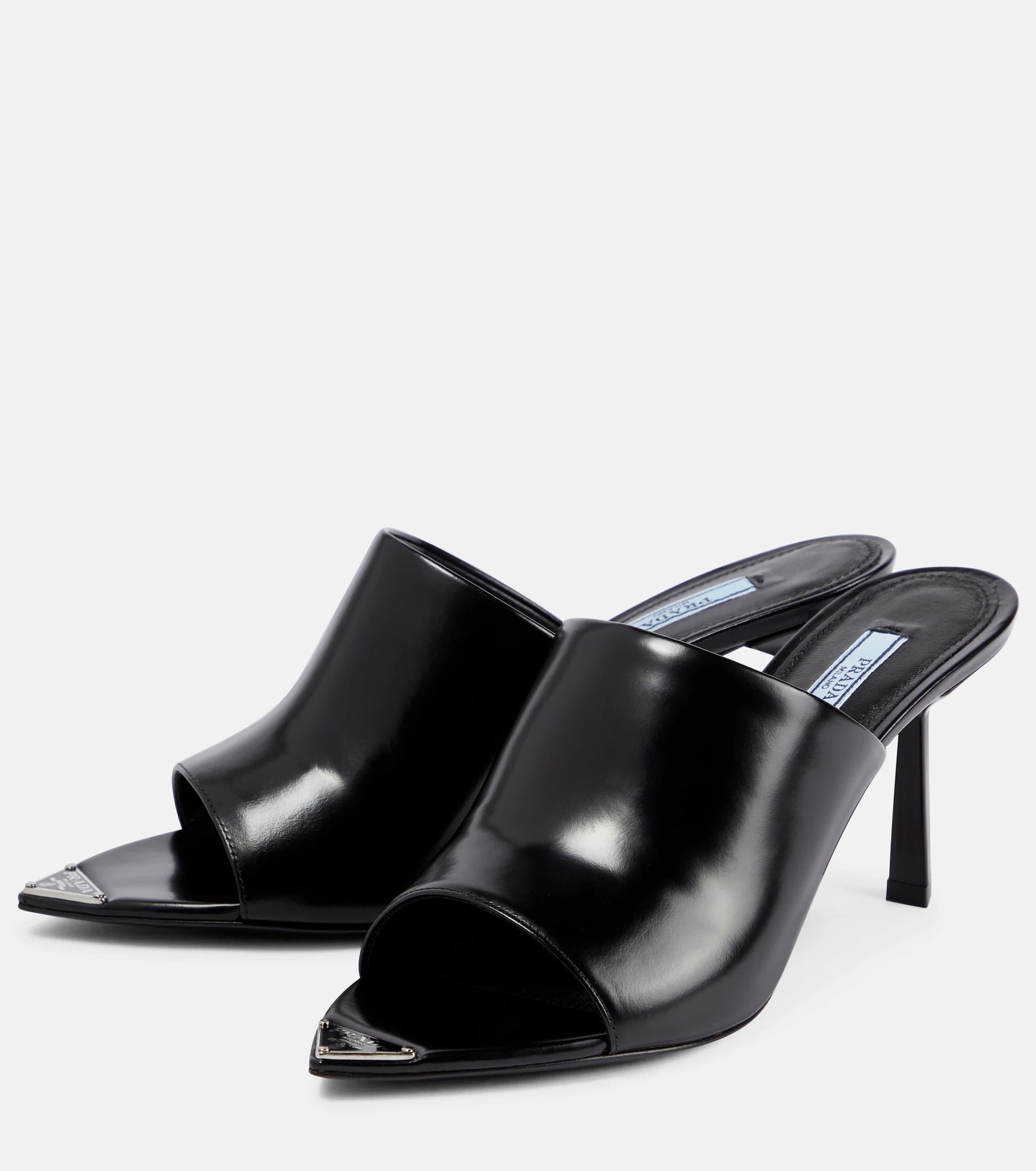 PRADA Brushed leather sandals Calzature Donna mules, size 8.5