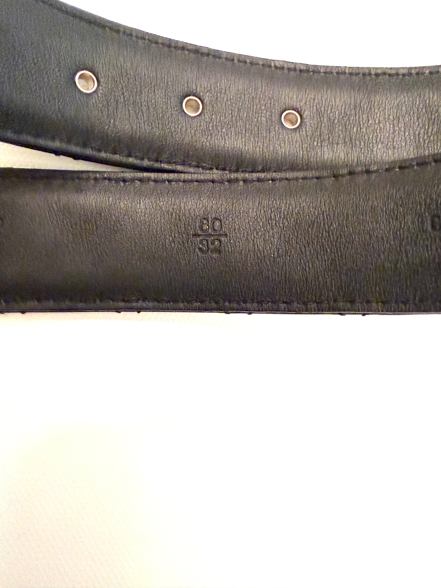 CHANEL BLACK CALFSKIN QUILTED CC CHAIN BELT SIZE 80/32