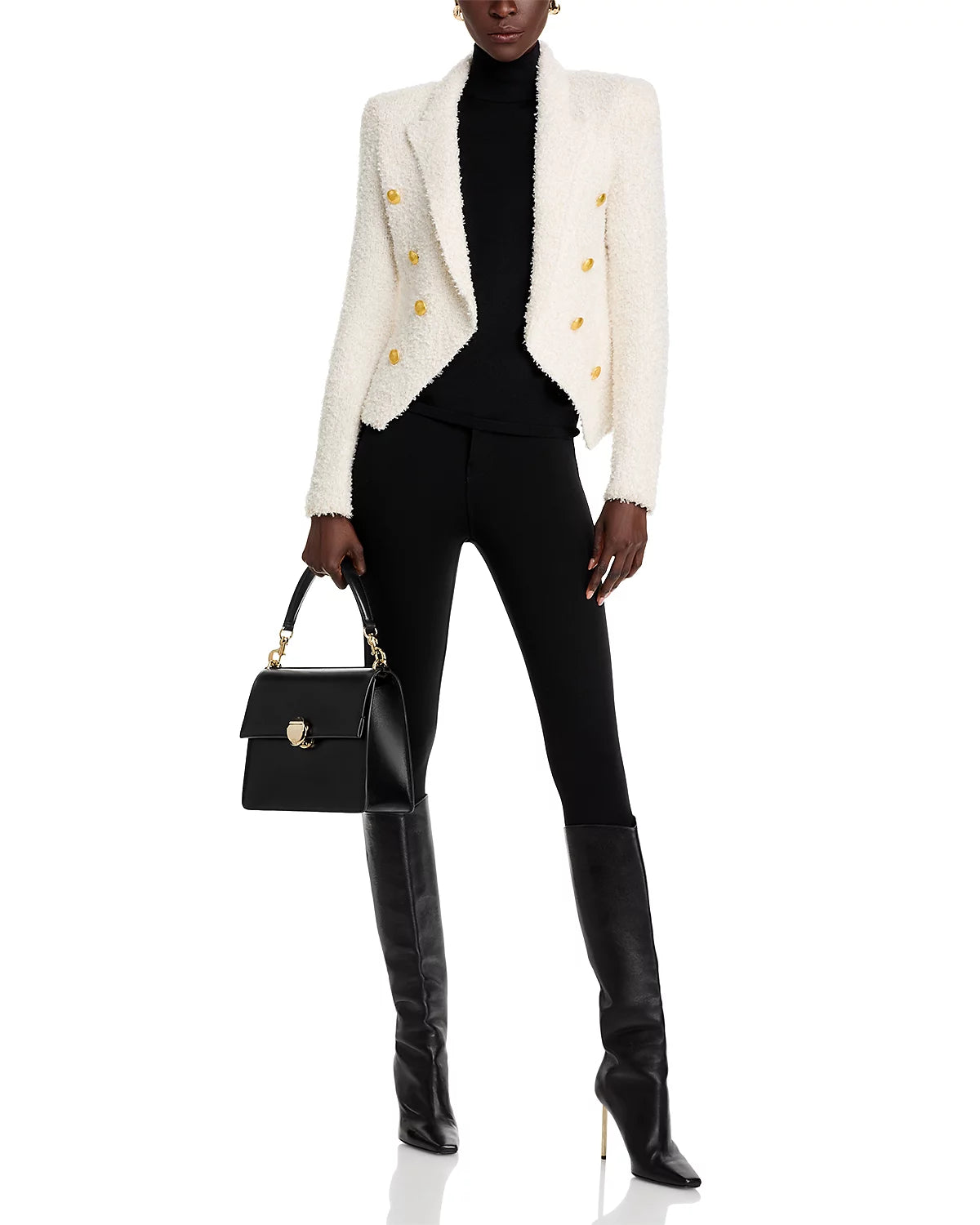 L'AGENCE Bethany Knit Blazer, XSMALL