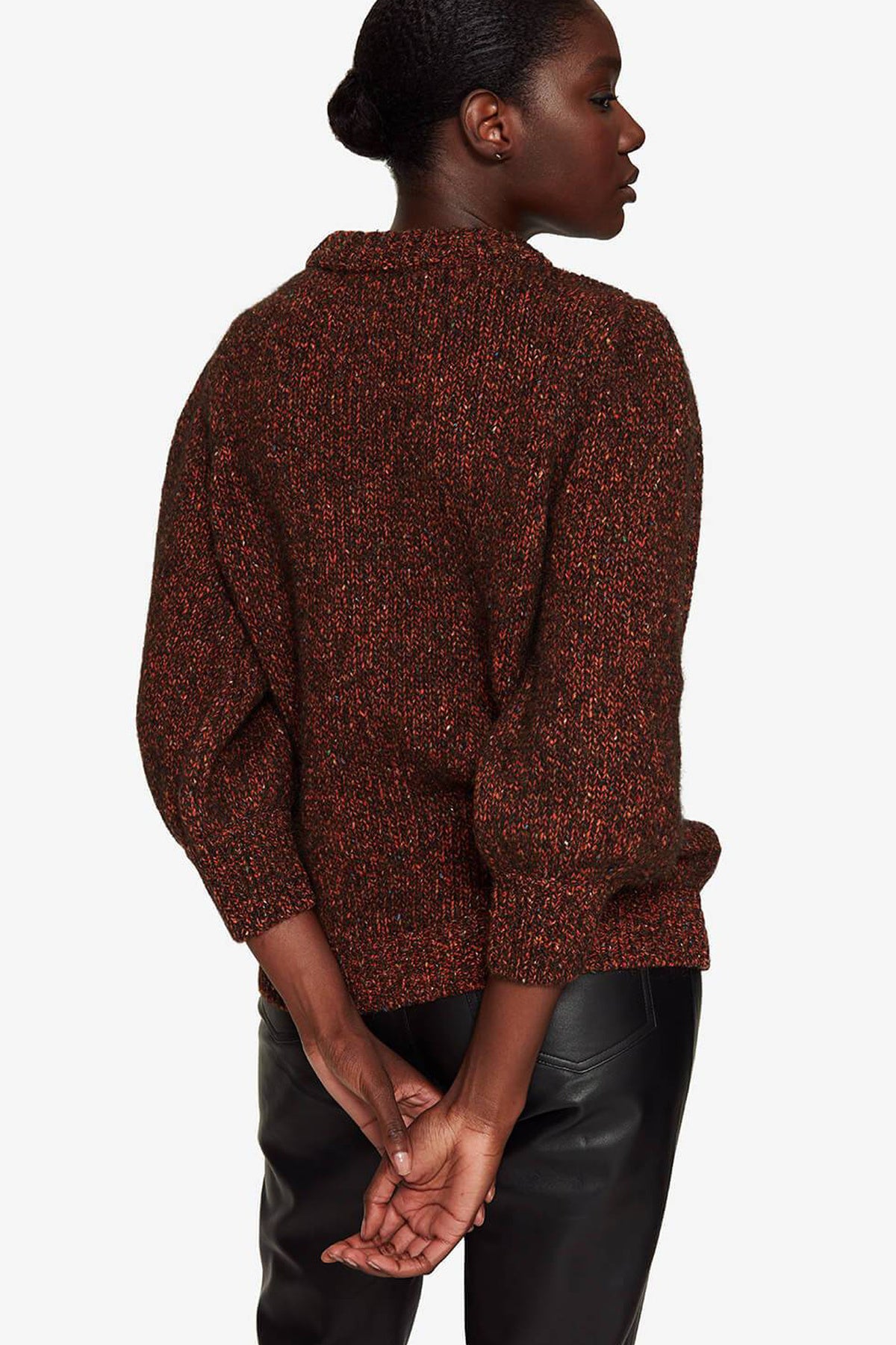 ANINE BING Rosalind Sweater in Brown, Medium