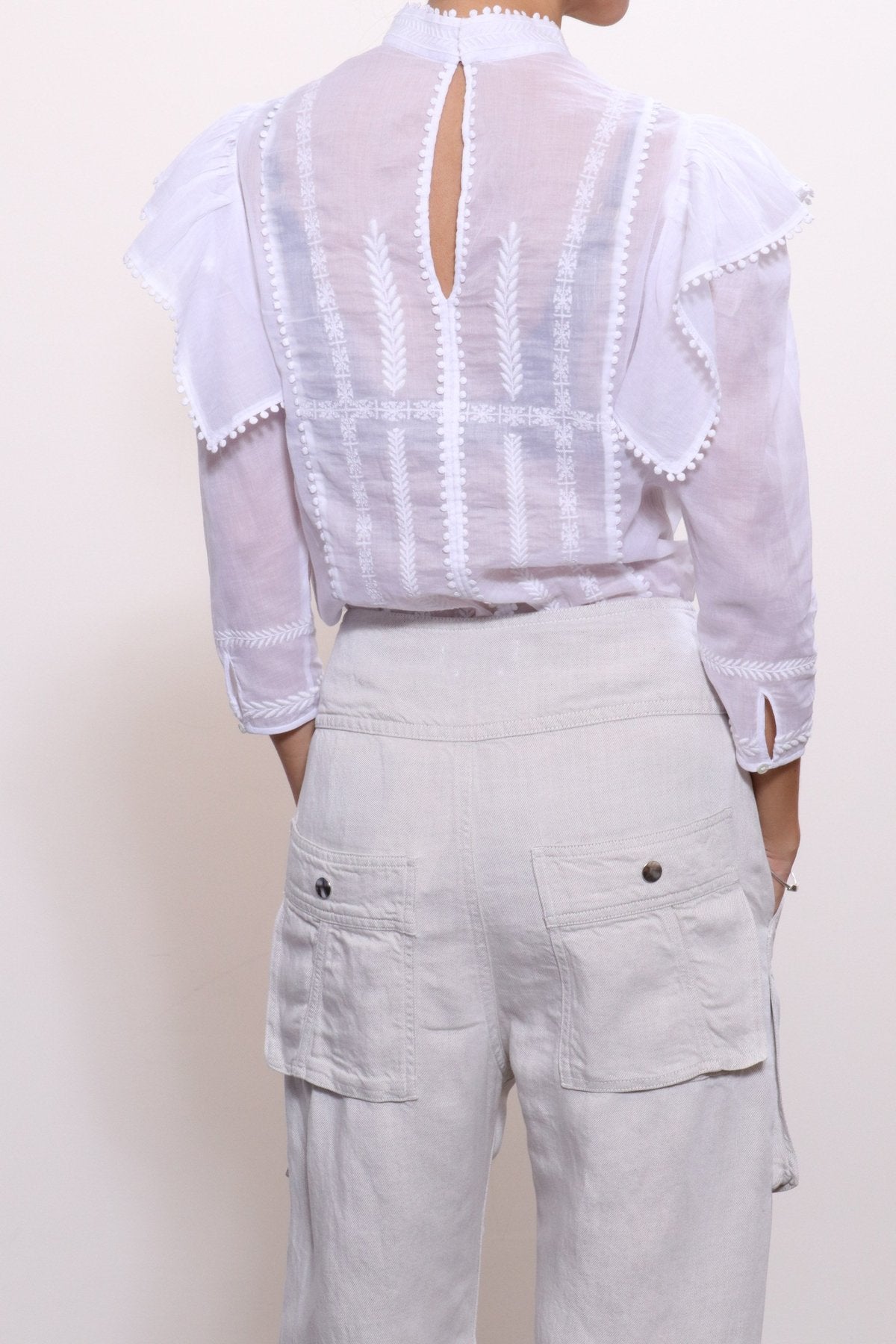 ISABEL MARANT ETOILE ANNY BLOUSE, SMALL