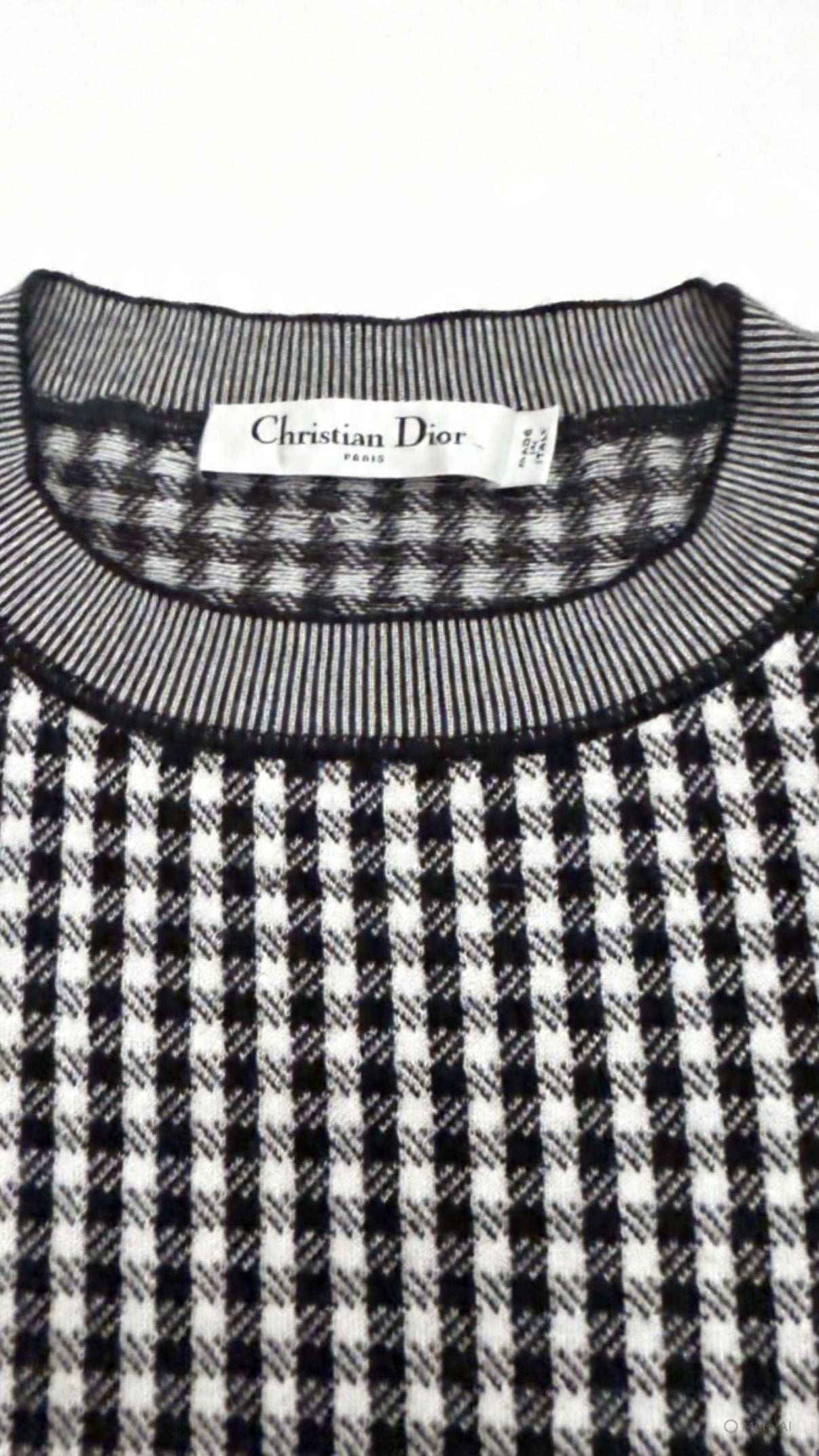 Dior Black Cashmere Short Sleeve Sweater, SIZE 10