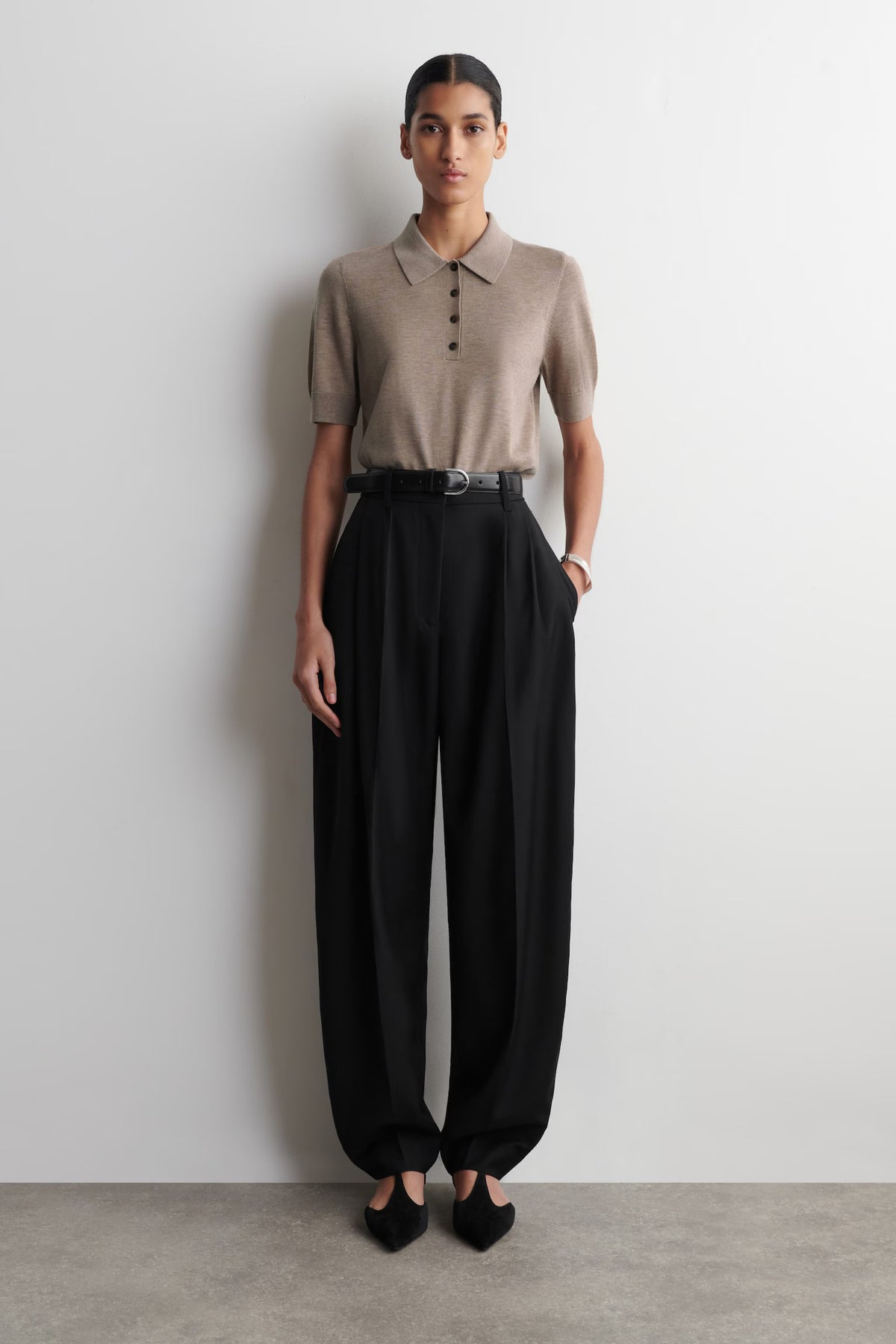 COS Shrunken classic polo shirt, Small