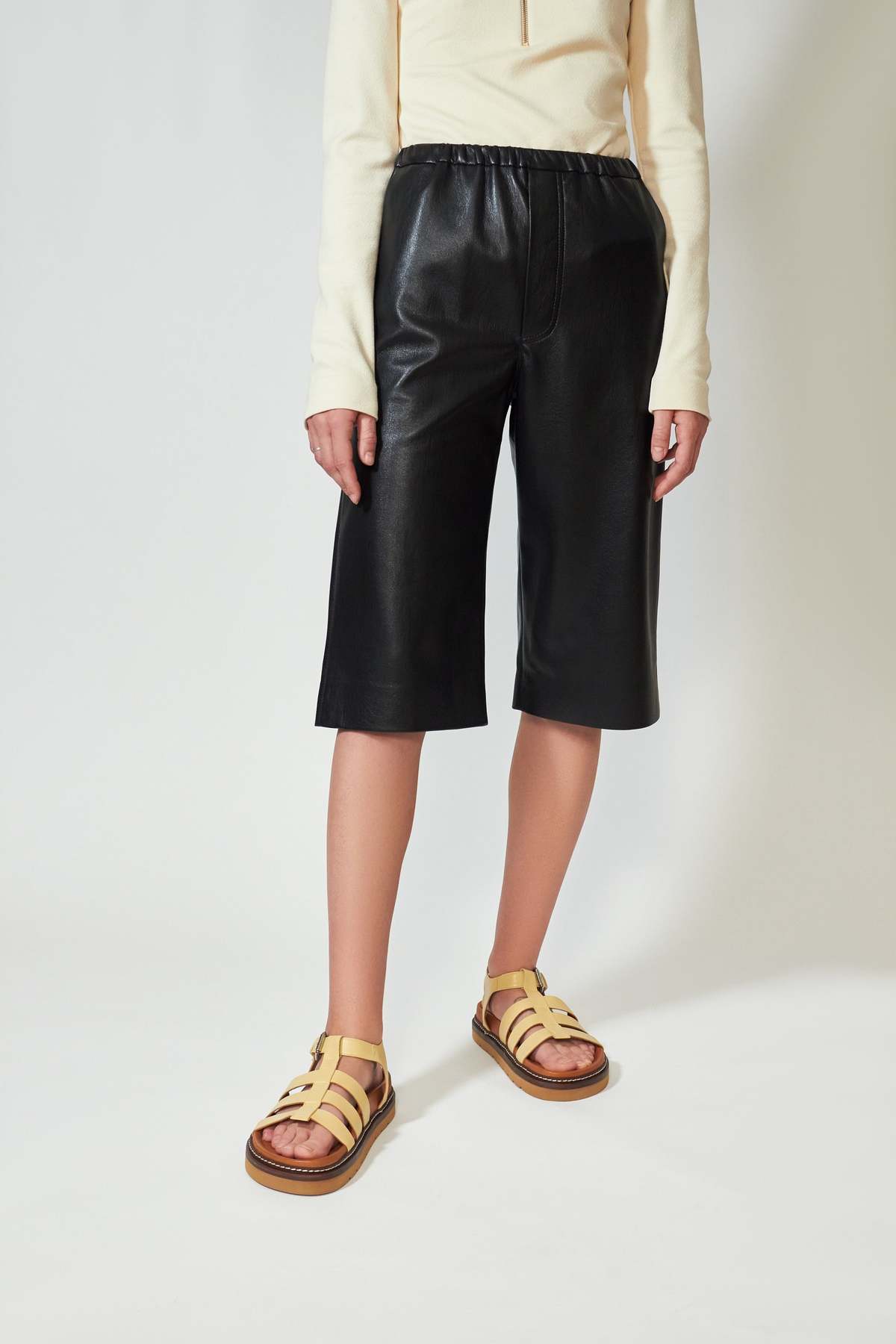 Nanushka Black Wendel Shorts, Small