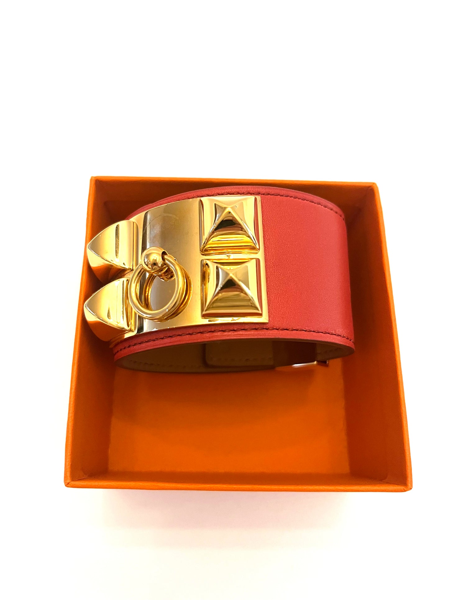 Hermès Leather Collier De Chien Wrap Bracelet