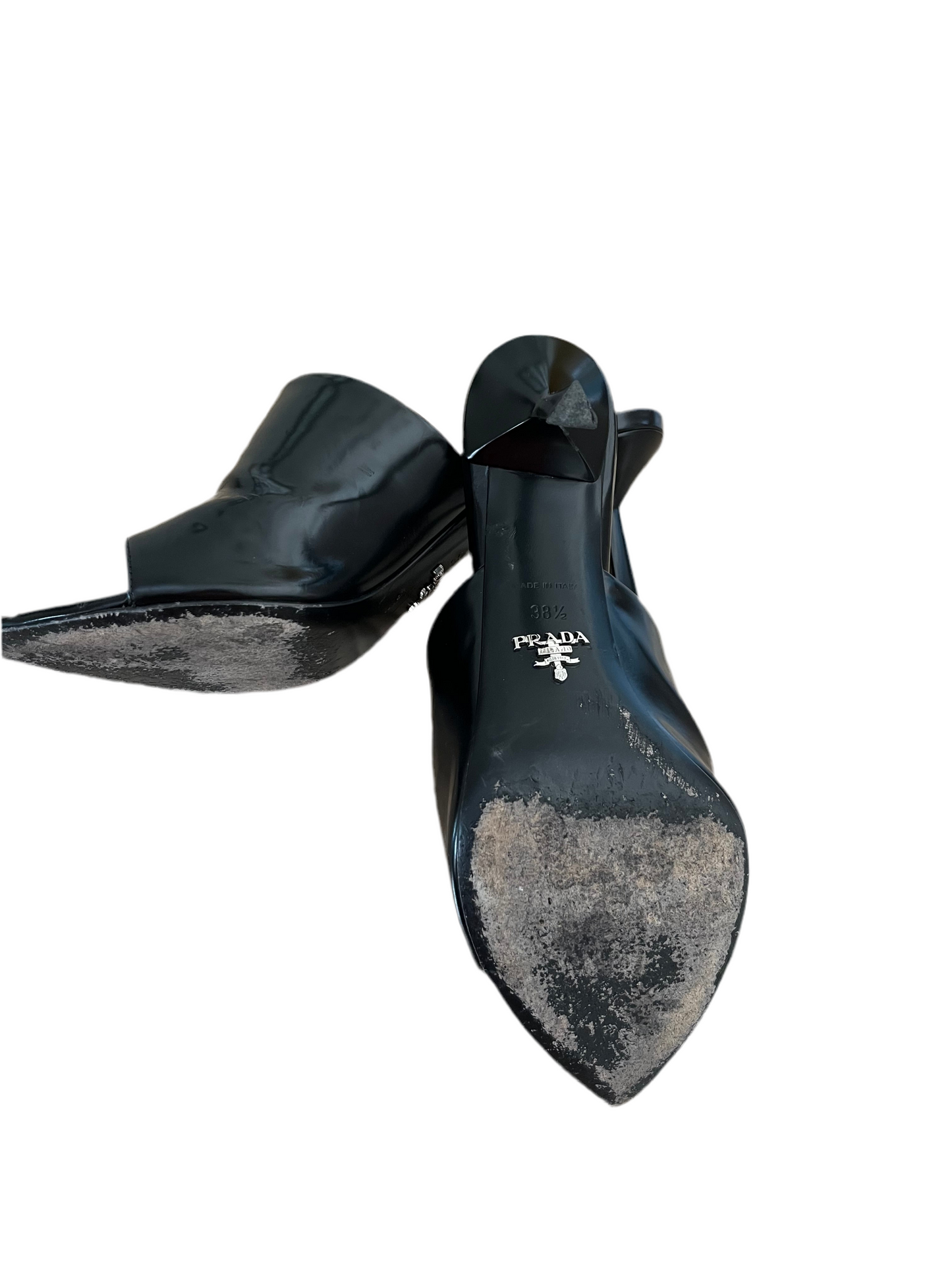 PRADA Brushed leather sandals Calzature Donna mules, size 8.5
