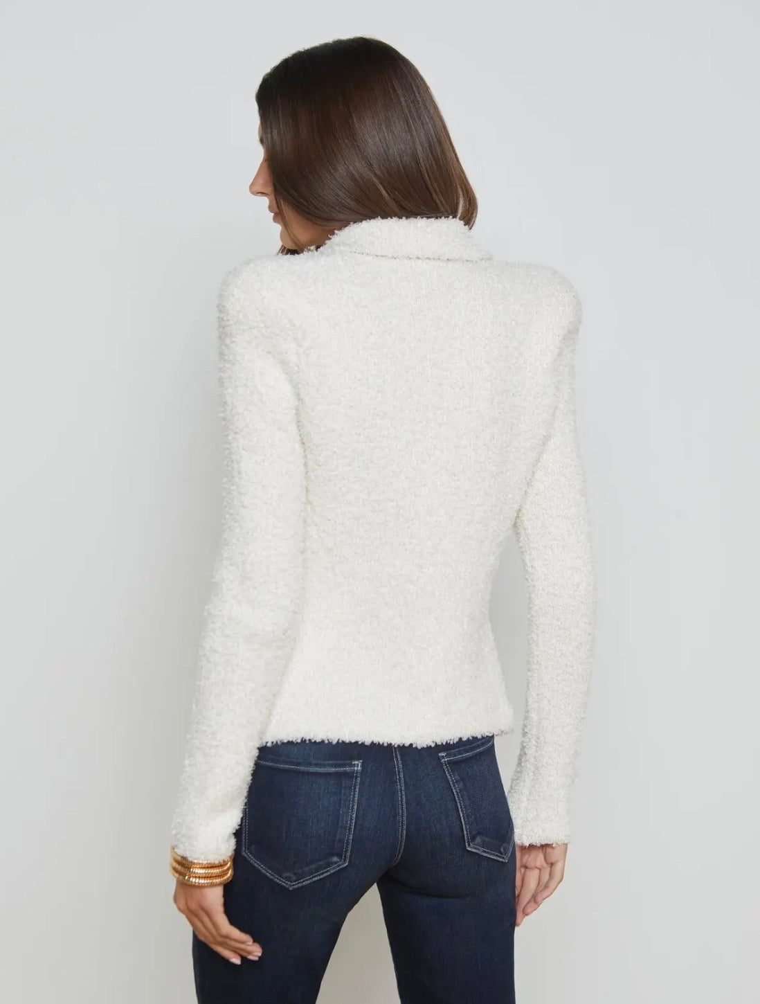 L'AGENCE Bethany Knit Blazer, XSMALL
