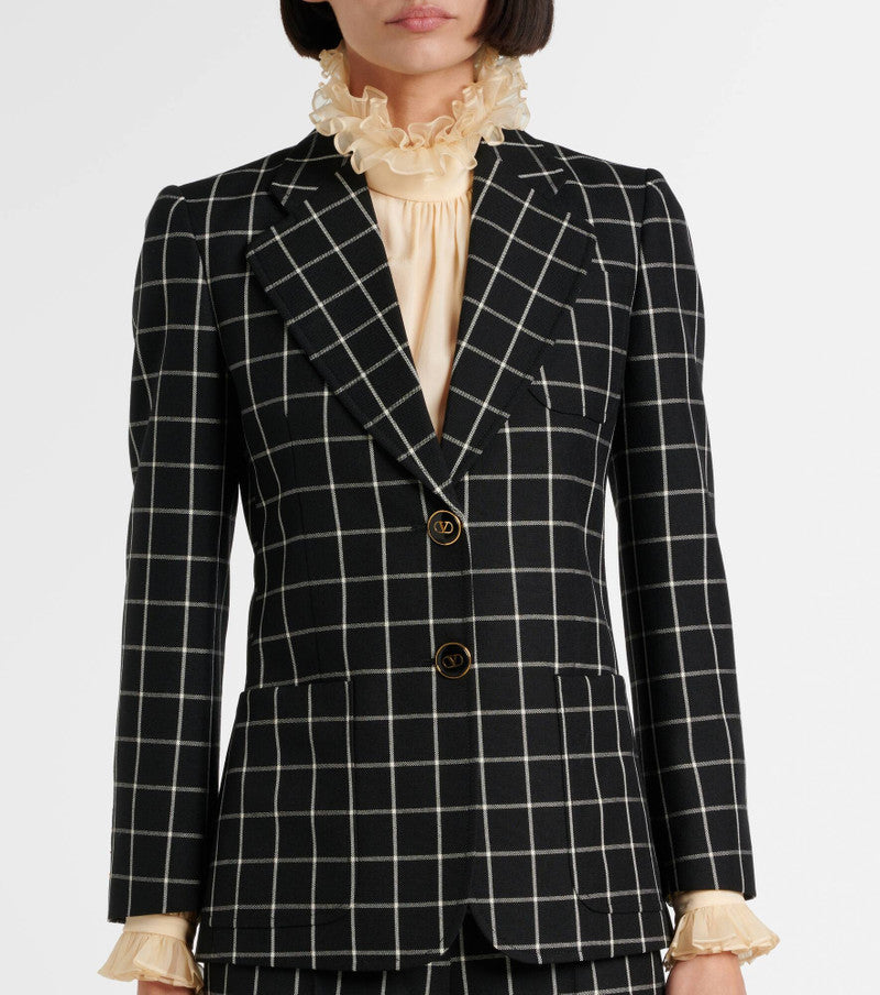 VALENTINO GARAVANI  grid-pattern Suit, Size 40