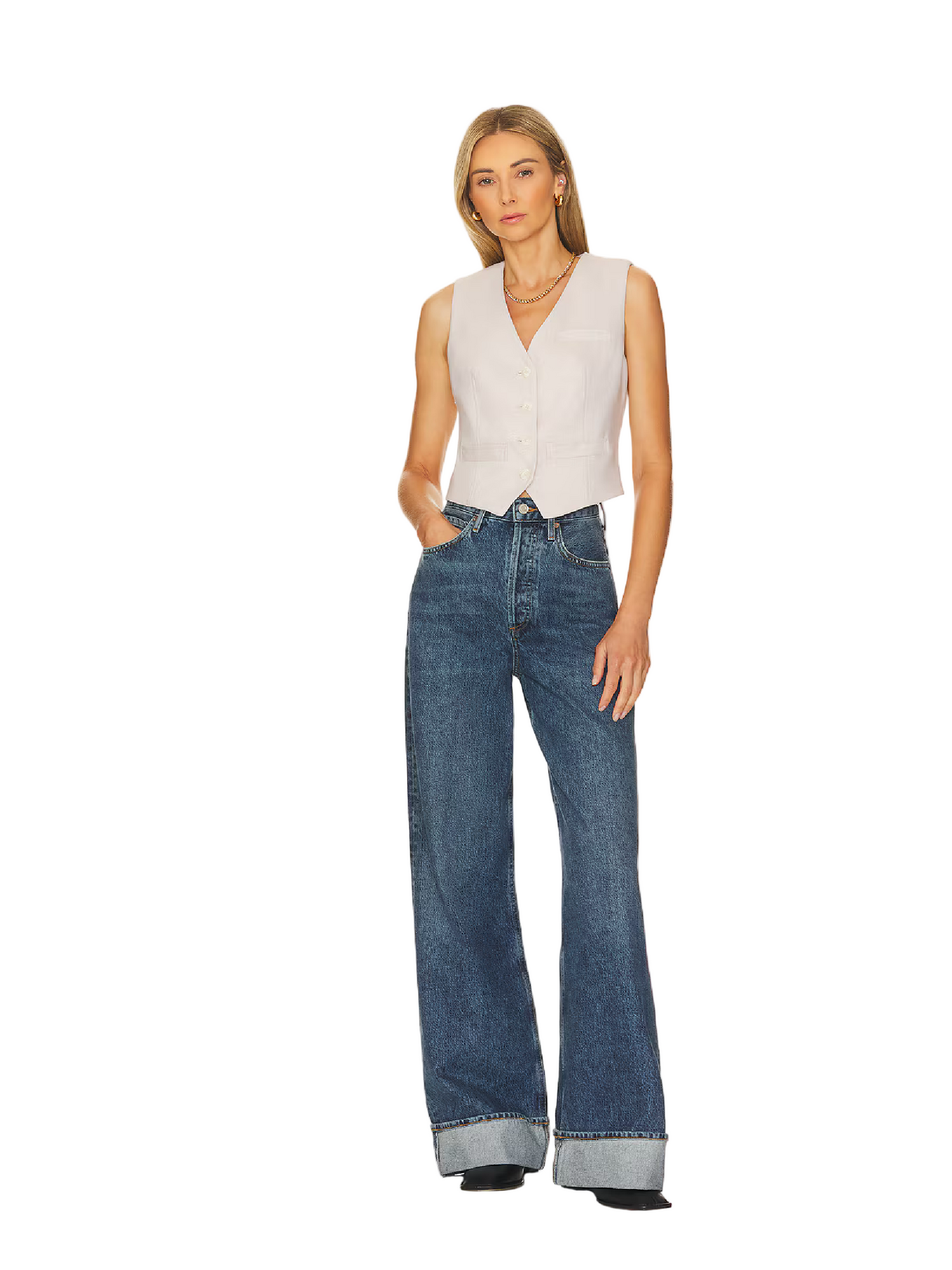 AGOLDE Dame High Rise Wide Leg, SIZE 24 (fits25/26)y