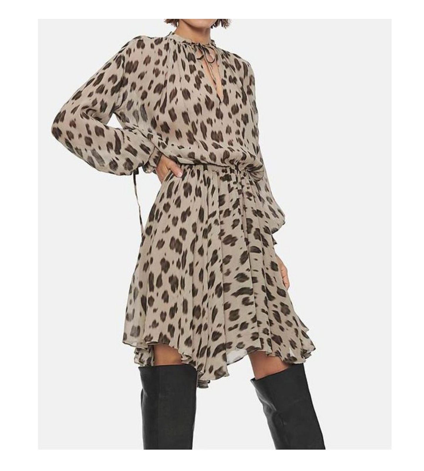 ANINE BING
Elliana Leopard Dress, SMALL