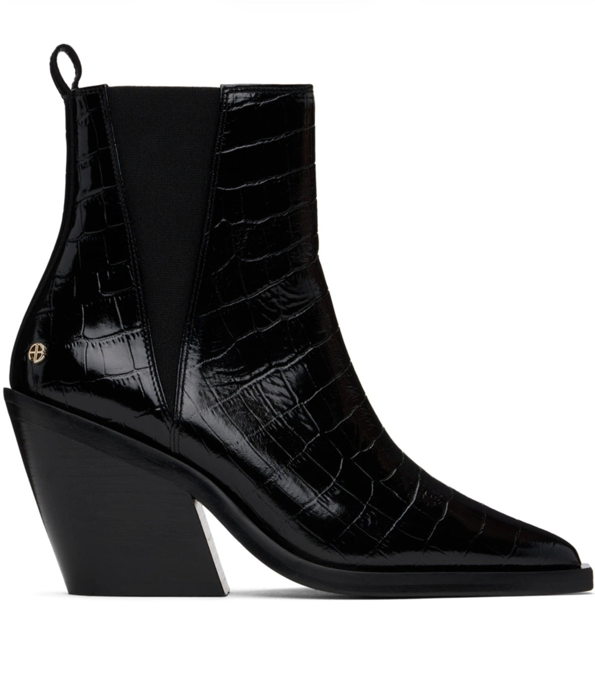 ANINE BING Black Bekah Chelsea Boots, Size 6