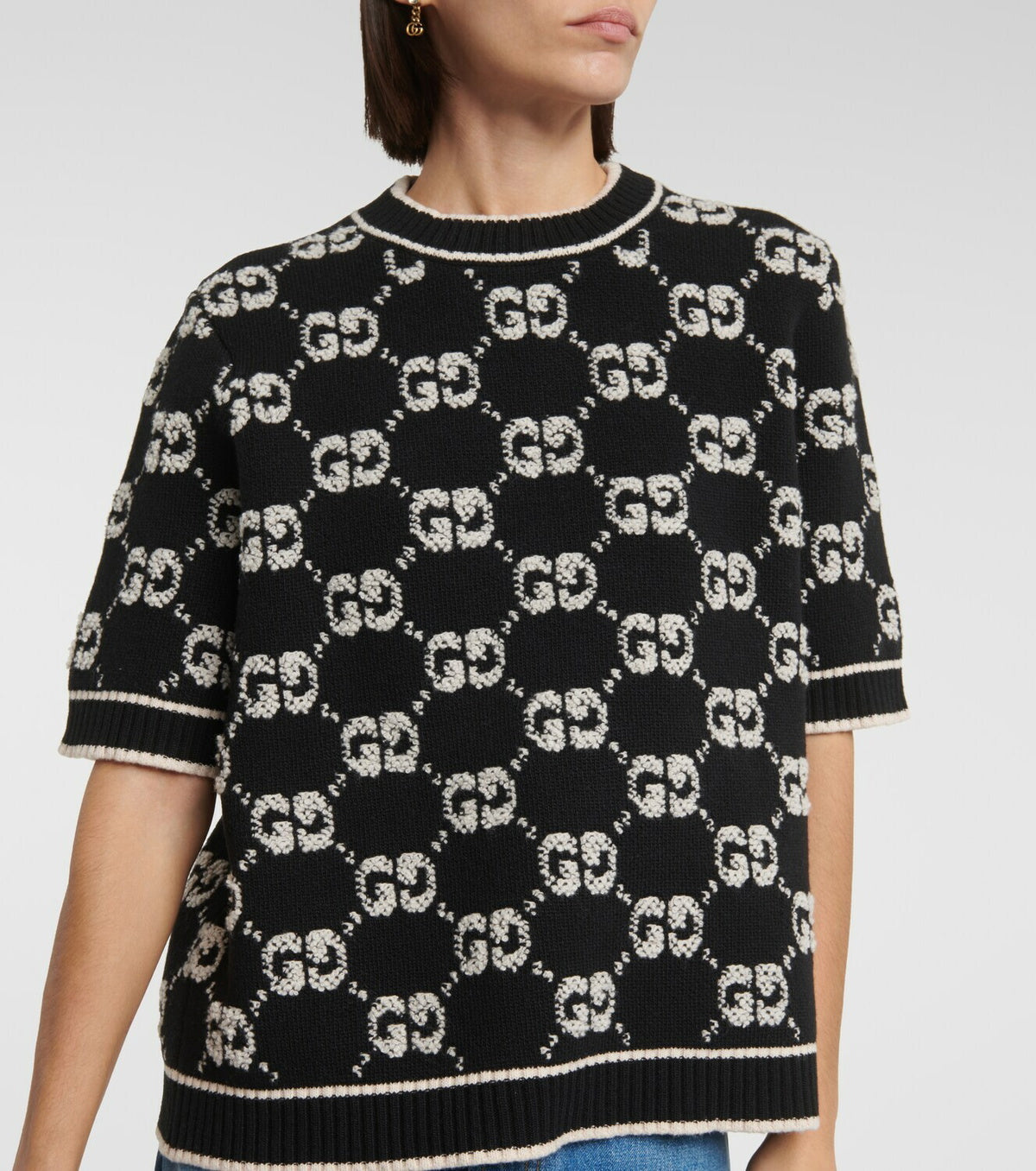 Gucci GG jacquard wool bouclé Sweater, Medium