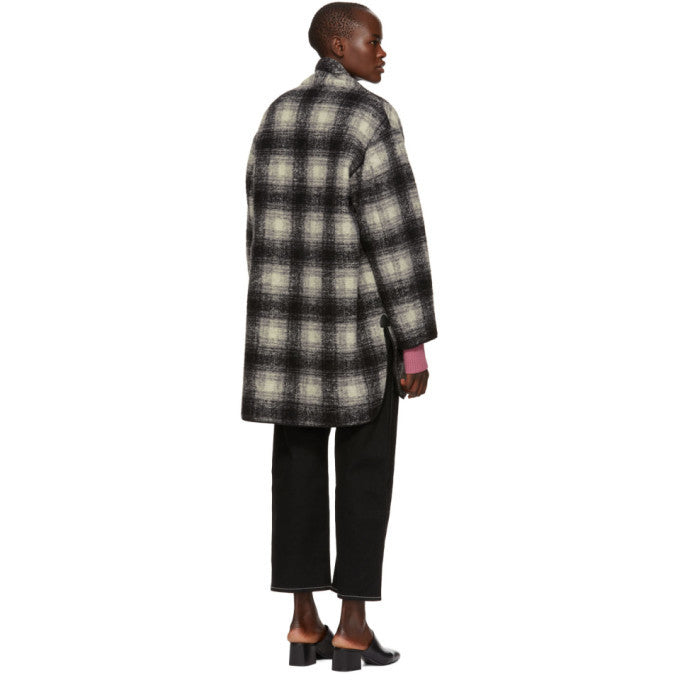 Isabel Marant Etoile Black and White Gabrie Wool Coat, SIZE 36