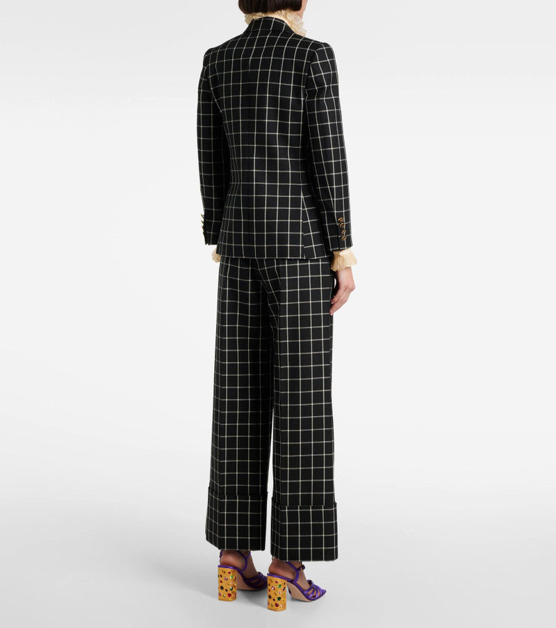 VALENTINO GARAVANI  grid-pattern Suit, Size 40