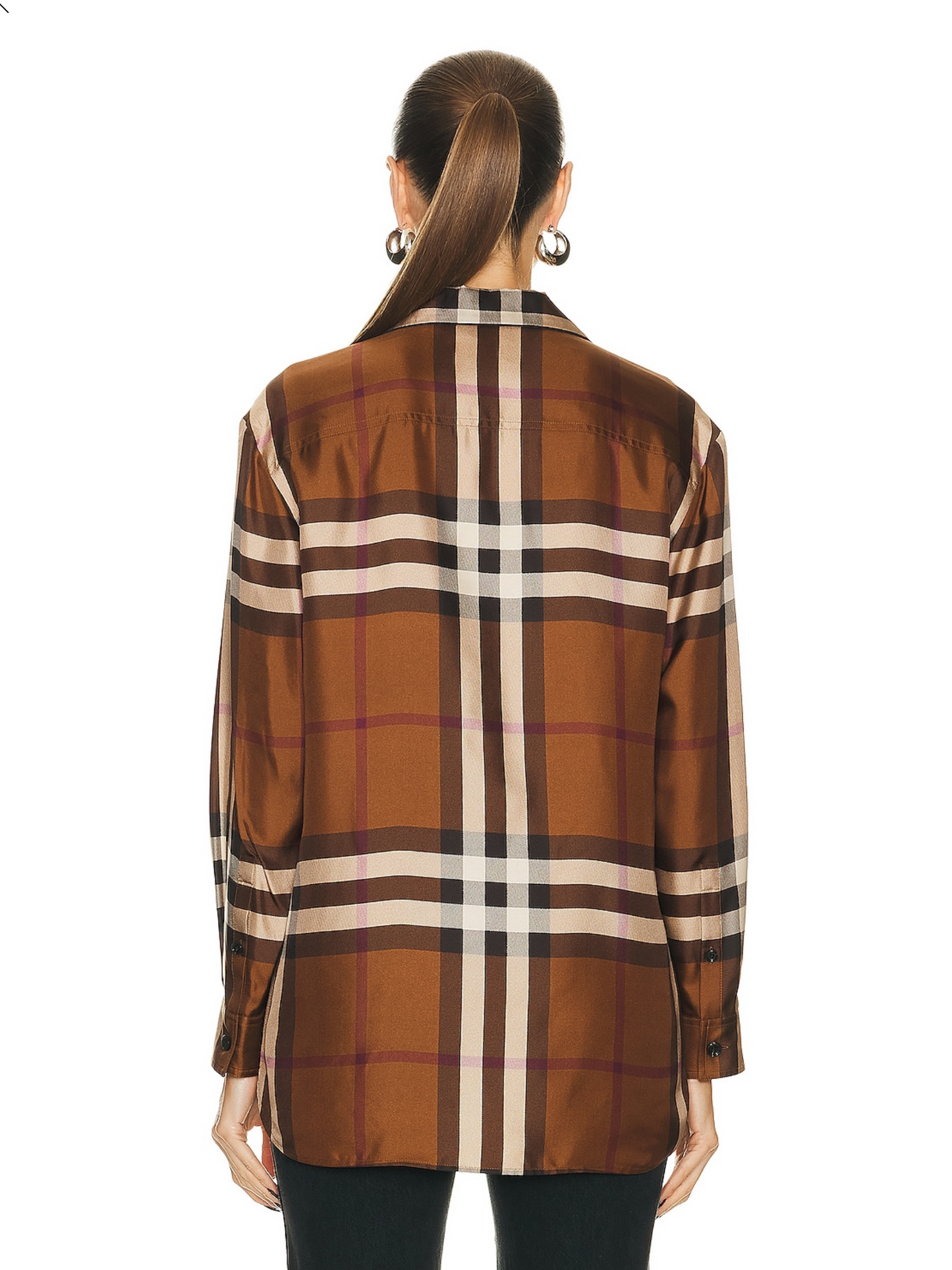 BURBERRY Jackie Check Shirt, SIZE 4