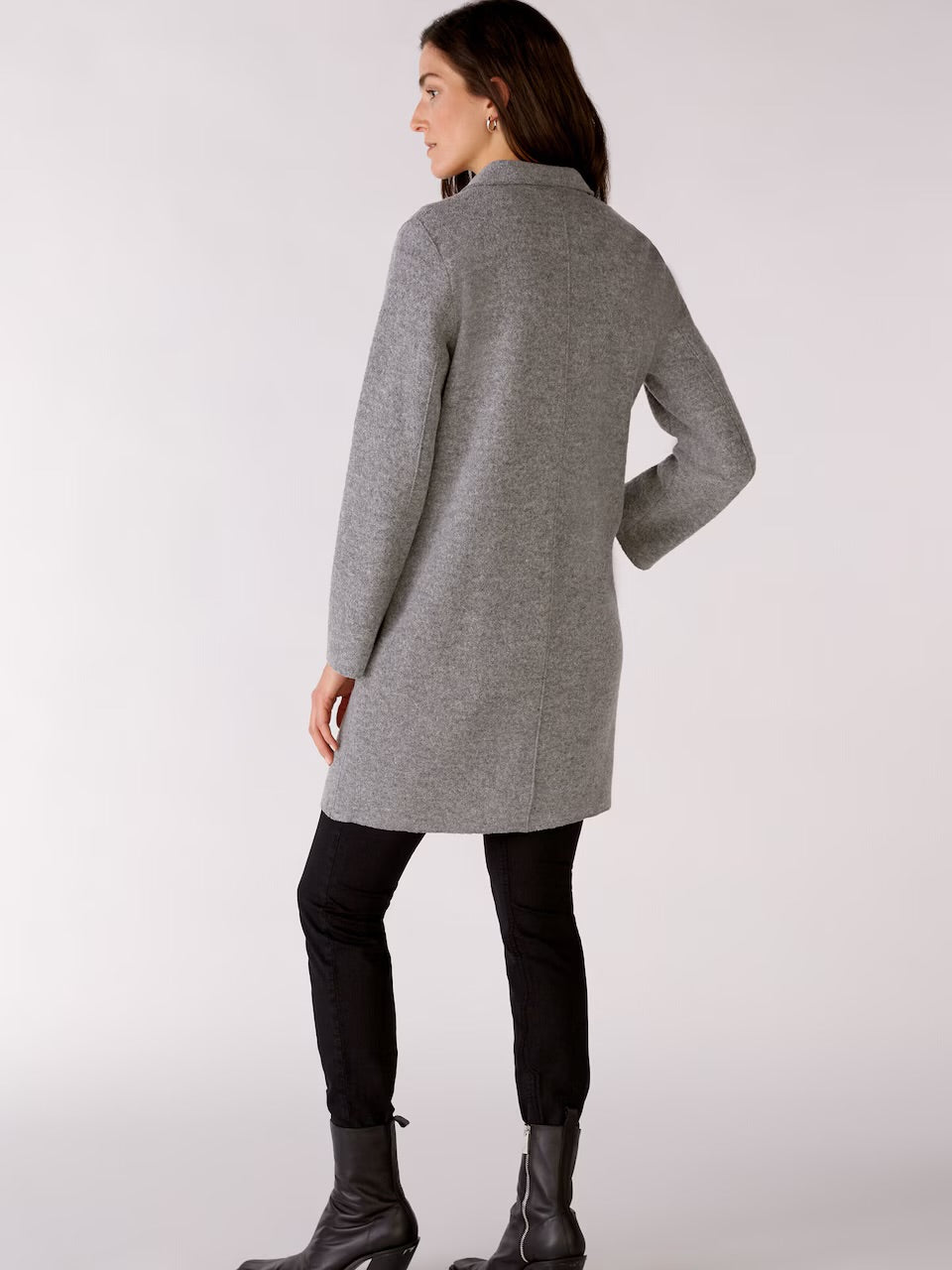 OUI Between-Seasons Coat 'Mayson' in Mottled Grey, Size 4