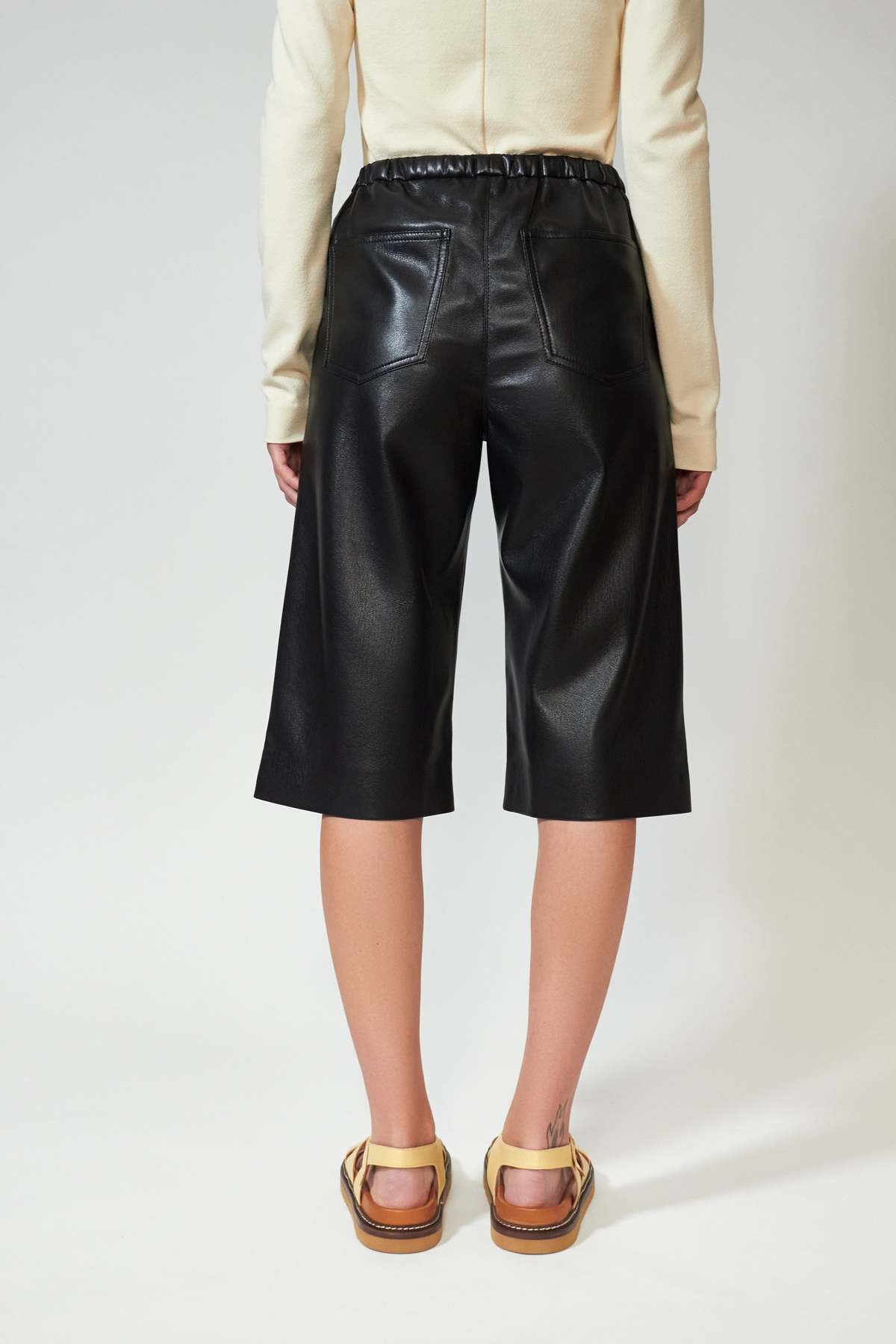 Nanushka Black Wendel Shorts, Small