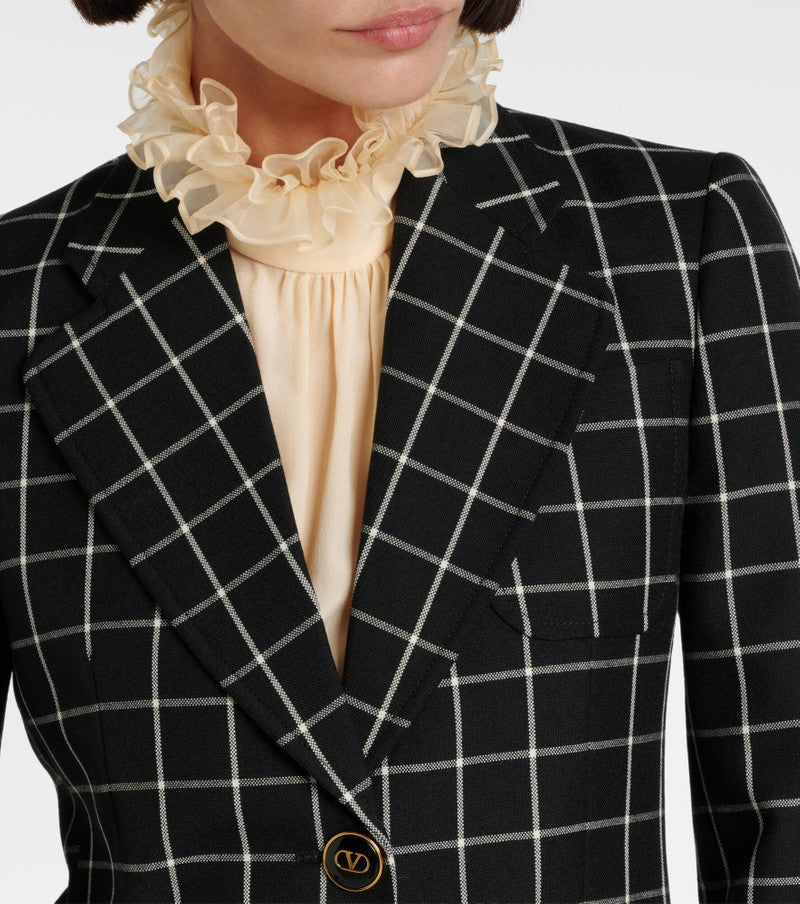VALENTINO GARAVANI  grid-pattern Suit, Size 40