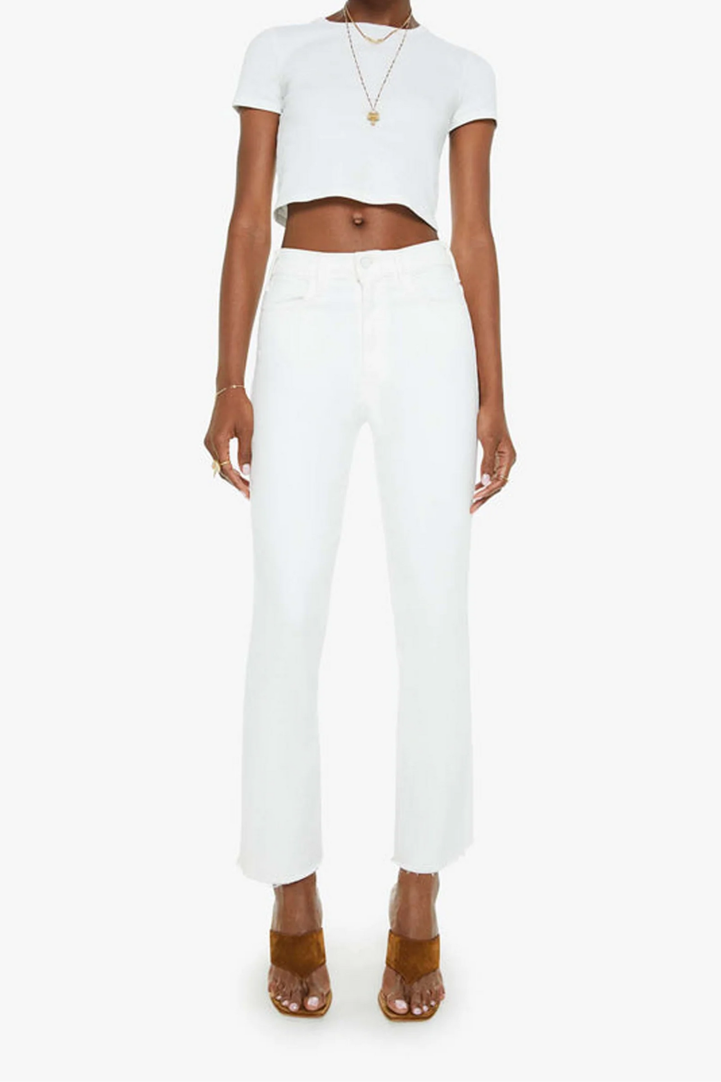 MOTHER THE HUSTLER ANKLE FRAY JEANS - FAIREST OF THEM ALL, Size 31