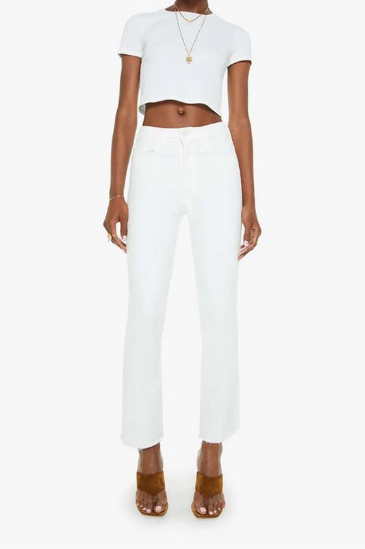 MOTHER THE HUSTLER ANKLE FRAY JEANS - FAIREST OF THEM ALL, Size 31