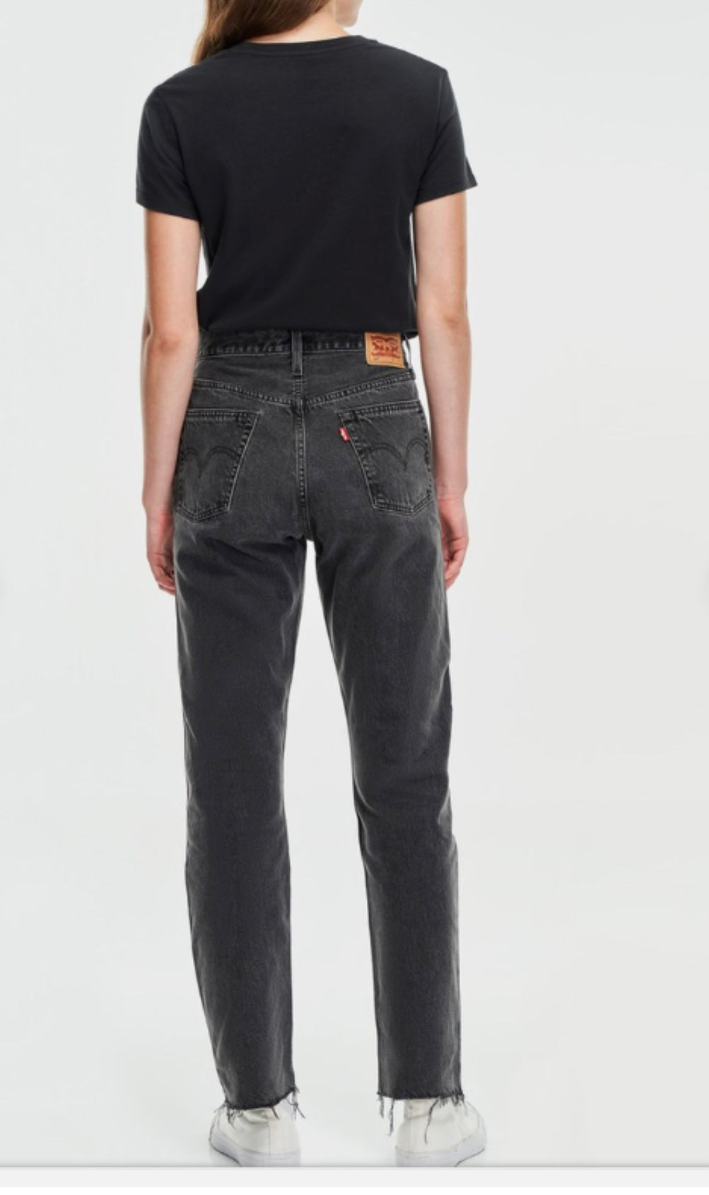 Levi's Women's 501 Original Button Fly Black Jeans Frayed Ends, Size 28