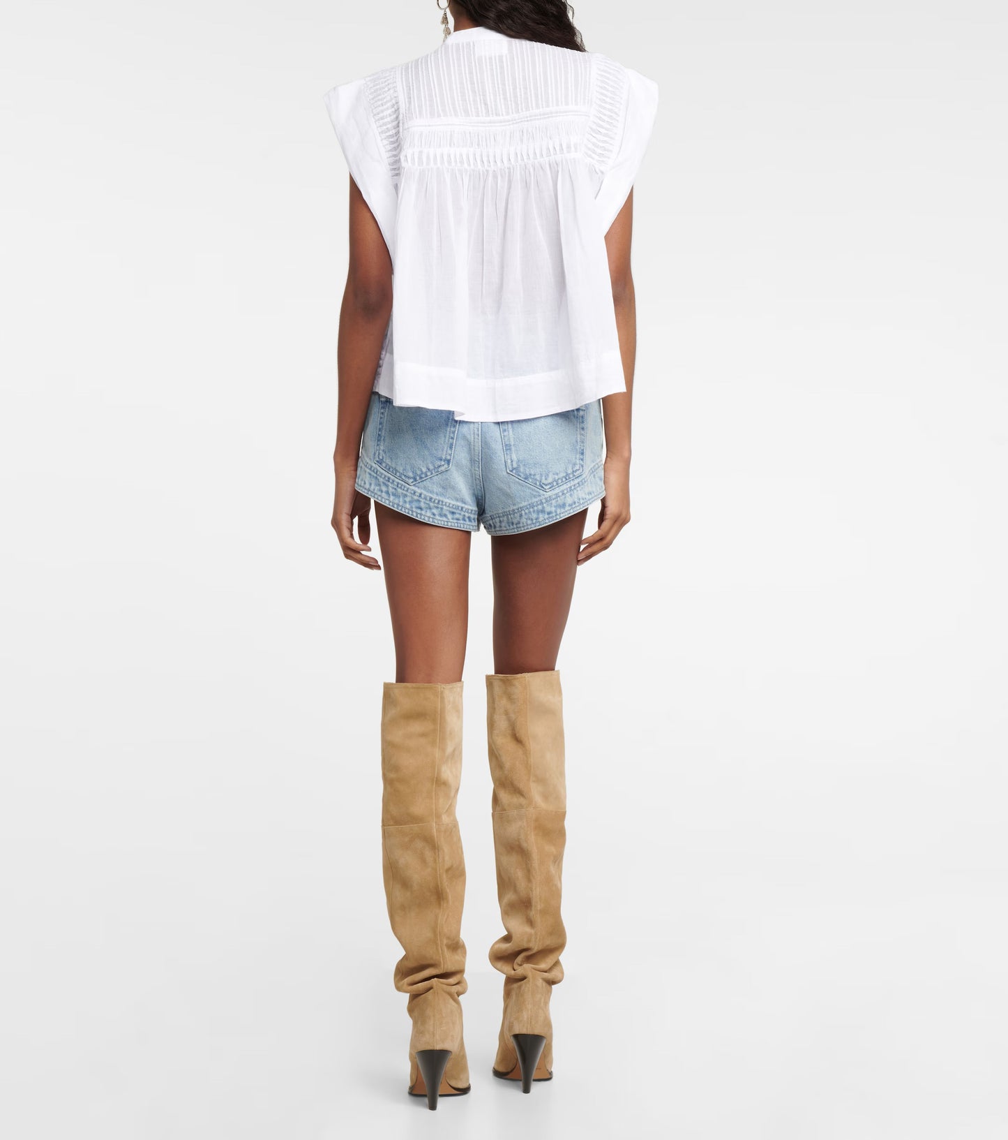 ISABEL MARANT ÉTOILE
Lapao Pleated Voile Blouse, SMALL