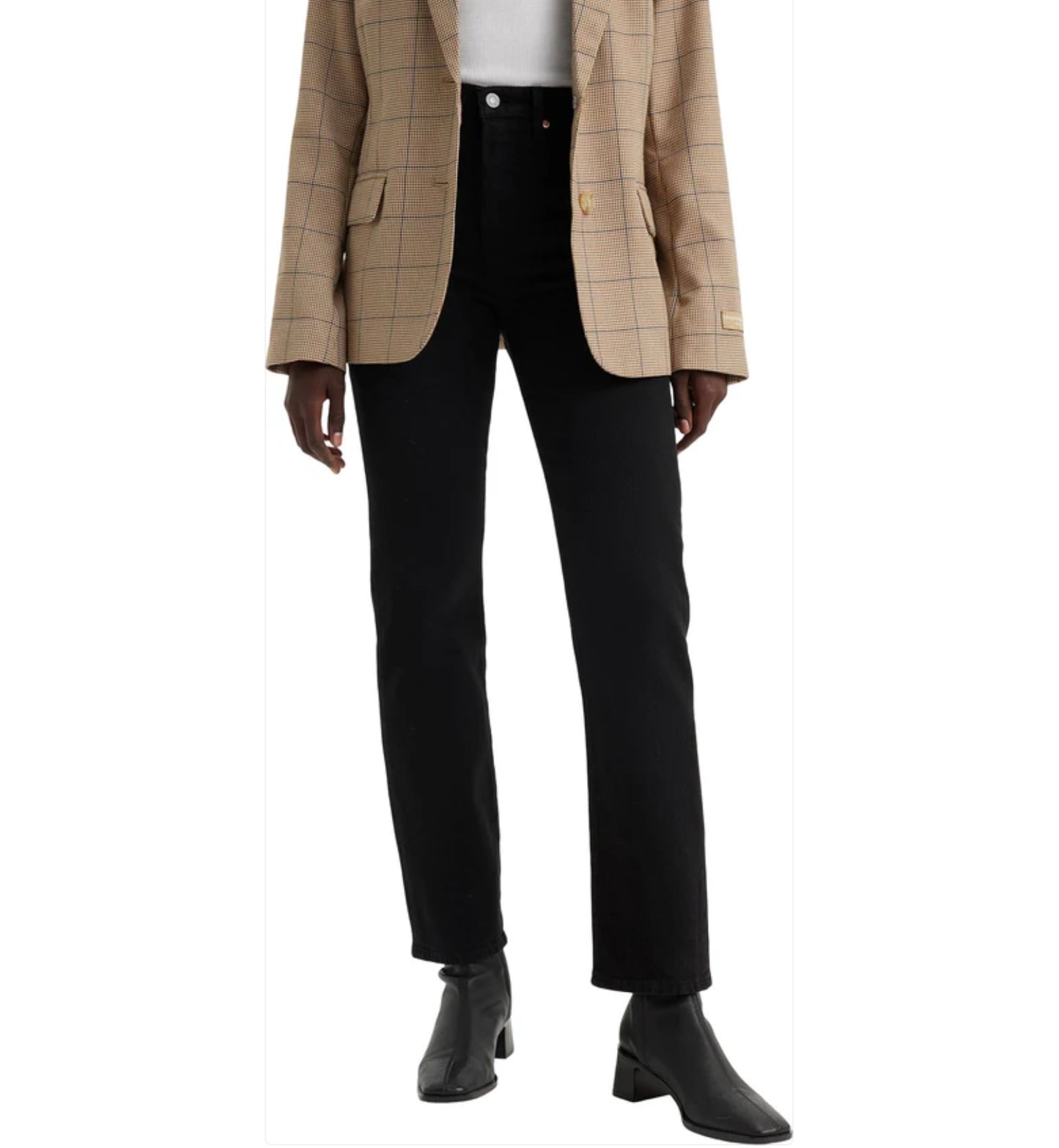 Levi's Black Wedgie Straight Jeans, Size 27