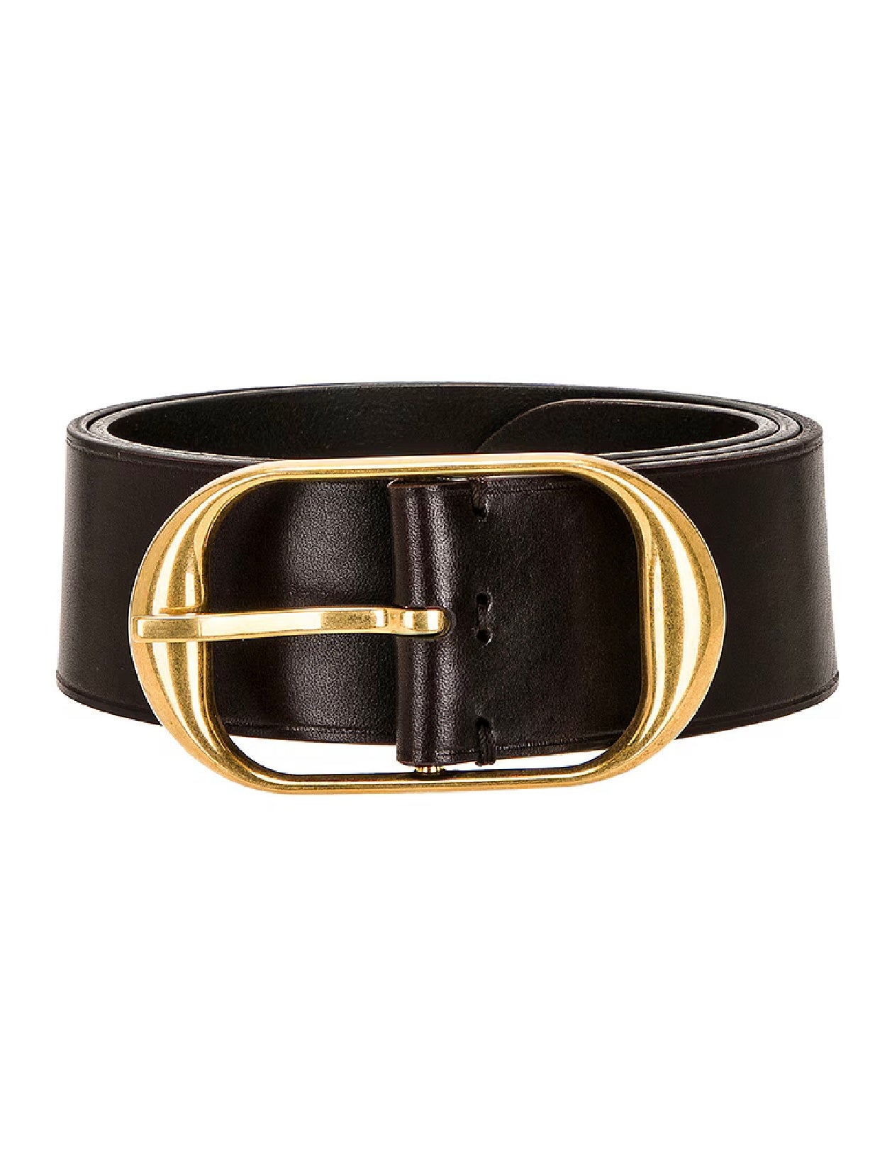 Nili Lotan Nili Belt, Dark Brown & Antique Brass, Size 85