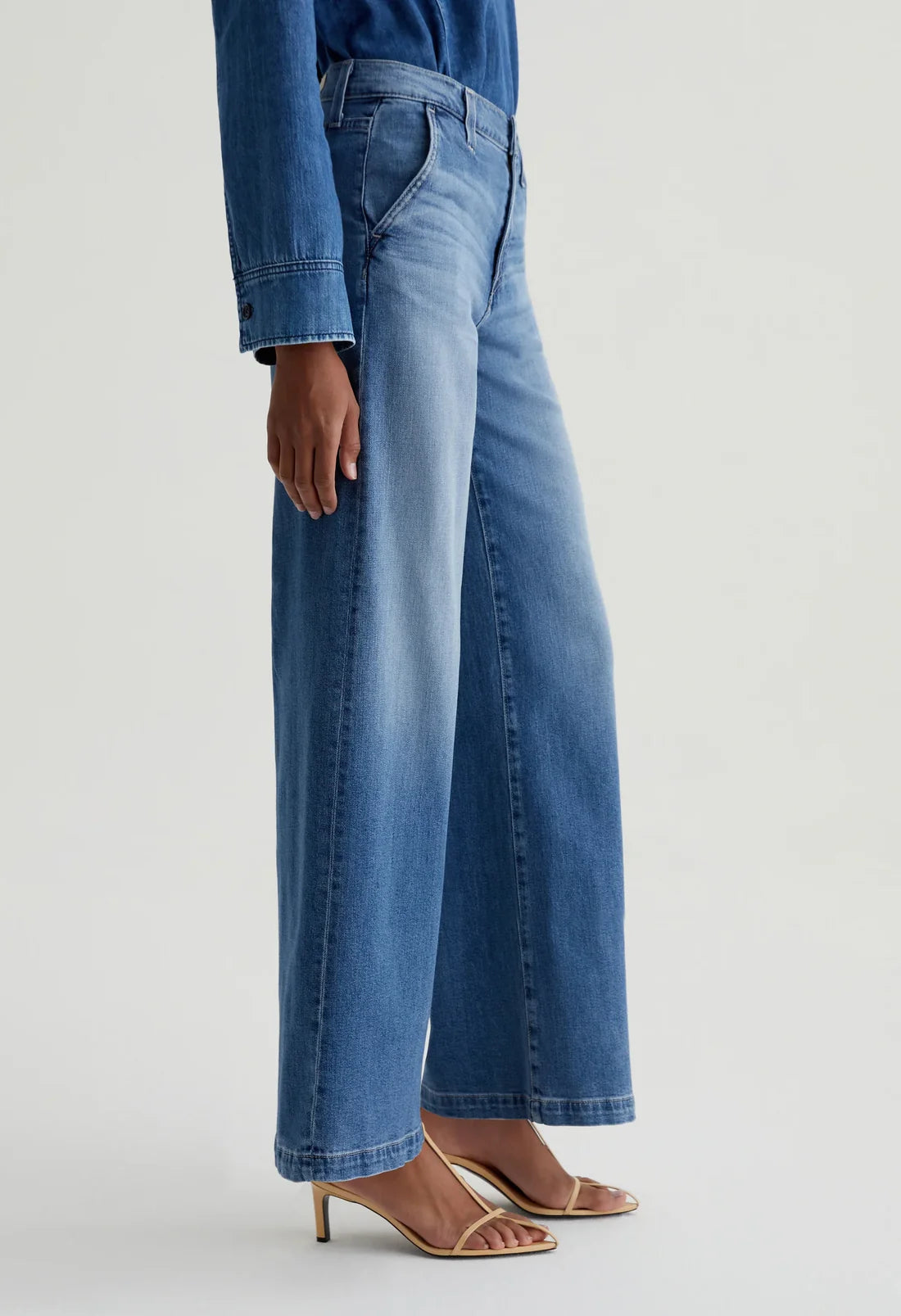 AG JEANS Stella Low Slung Palazzo, SIZE 25