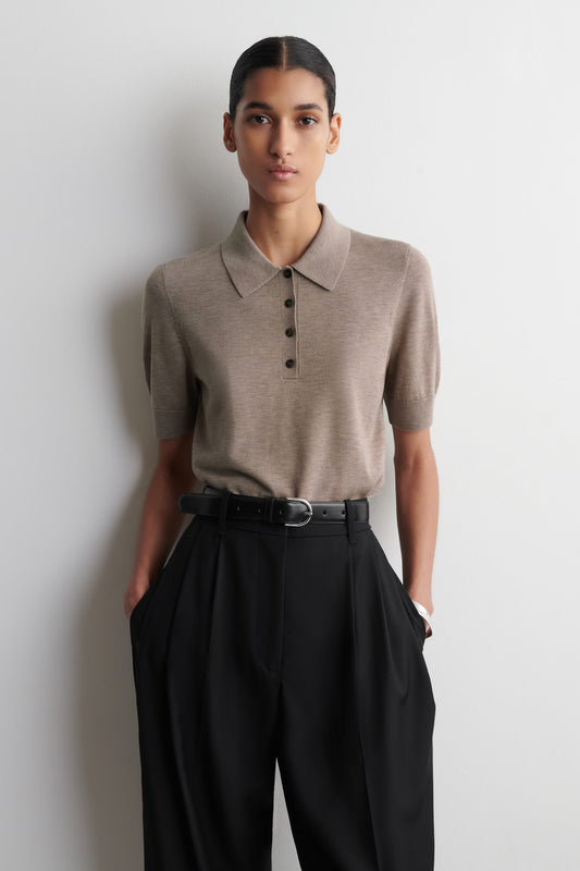 COS Shrunken classic polo shirt, Small
