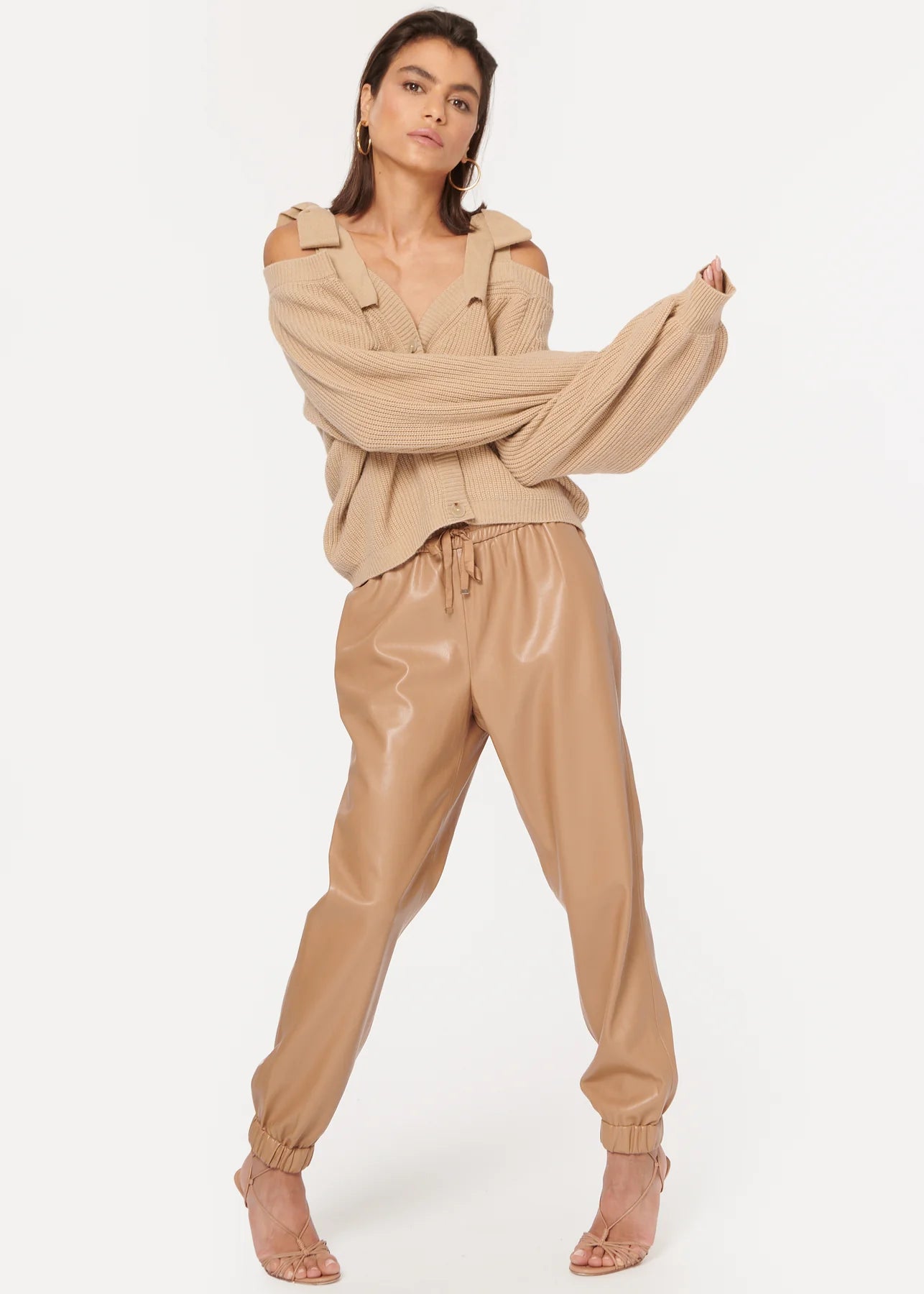 Cami NYC - Dalton Vegan Leather Pant in Latte, XSMALL