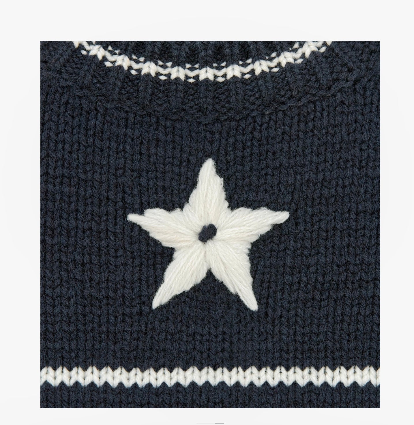Christian Dior Short-Sleeved Navy Blue Cashmere & Wool Knit Sweater, Size 8