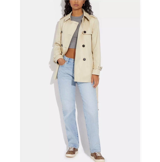 Coach Solid Short Trench Bone,  Large