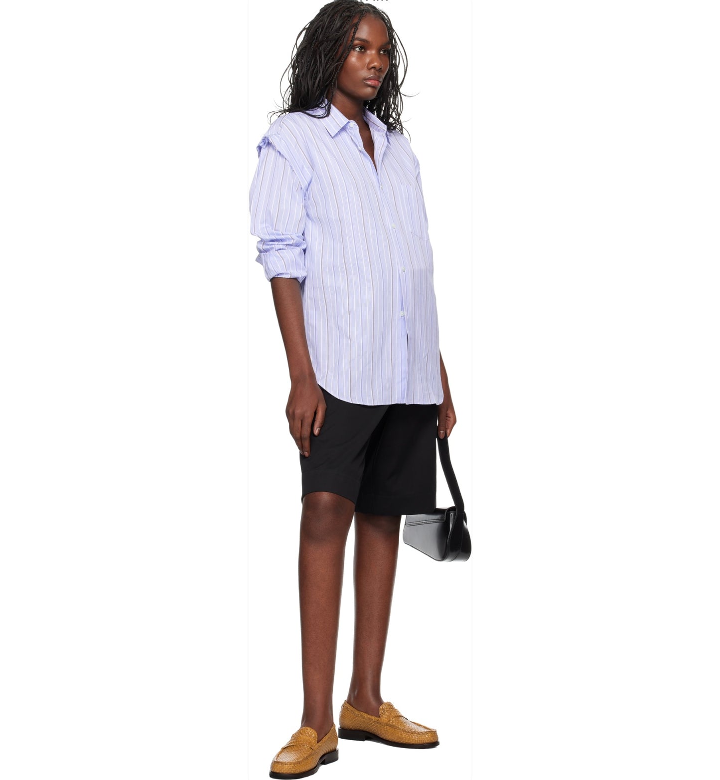 Comme des Garçons Shirt Blue Stripe Poplin Shirt, XSMALL