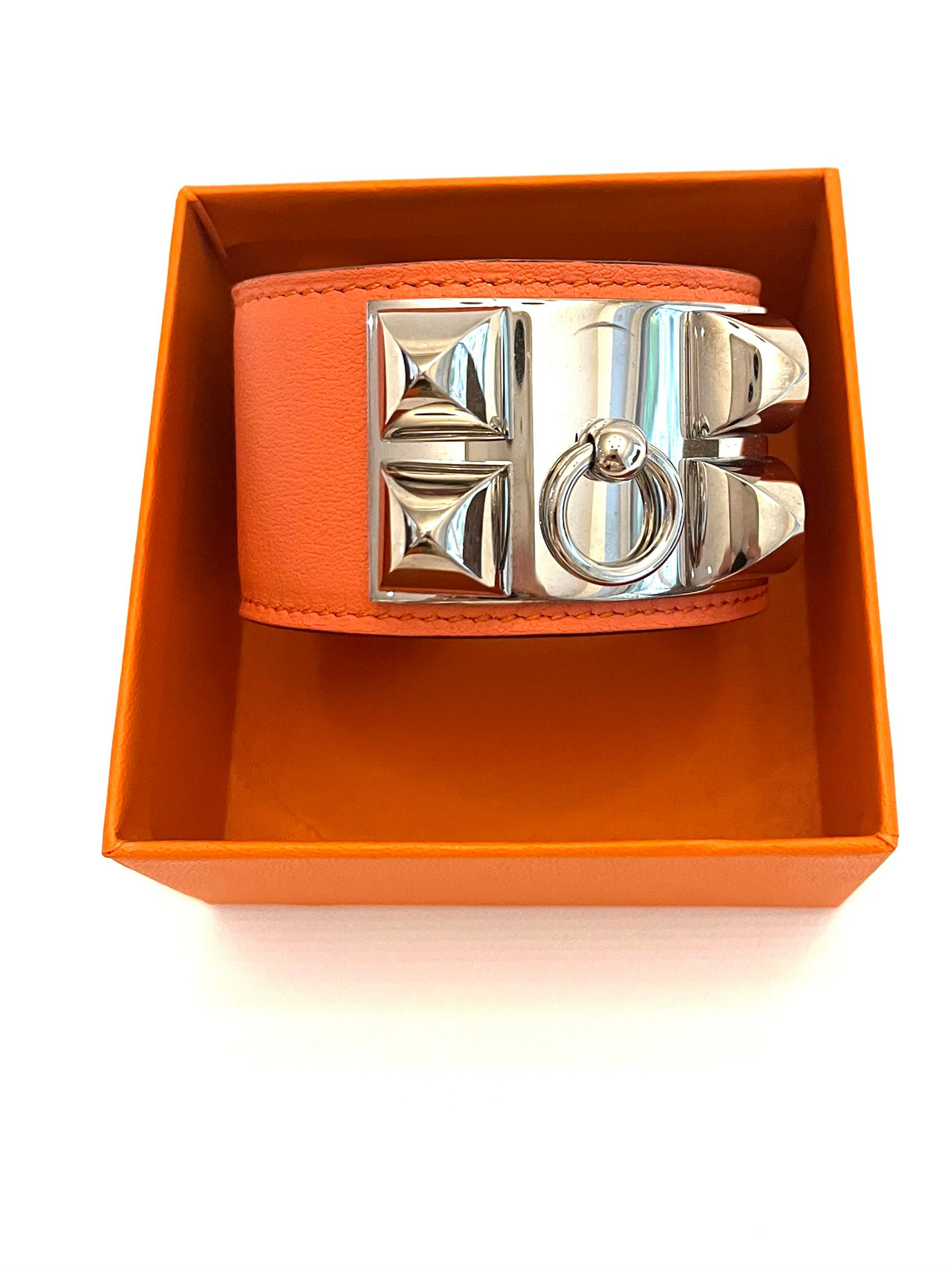 Hermès Leather Collier De Chien Wrap Bracelet