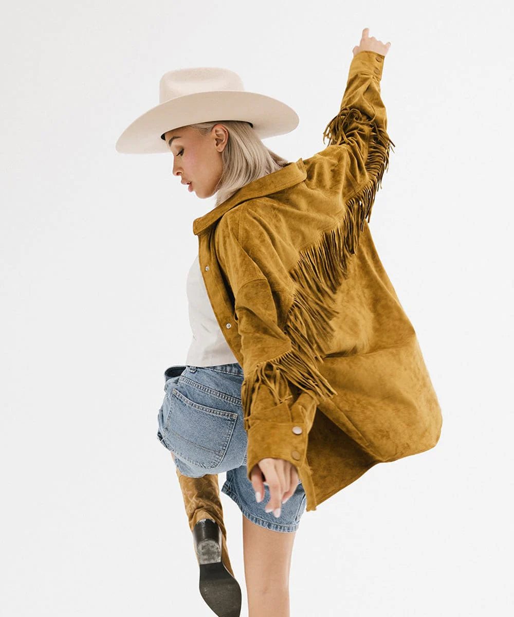 ZARA FRINGE JACKET, SMALL